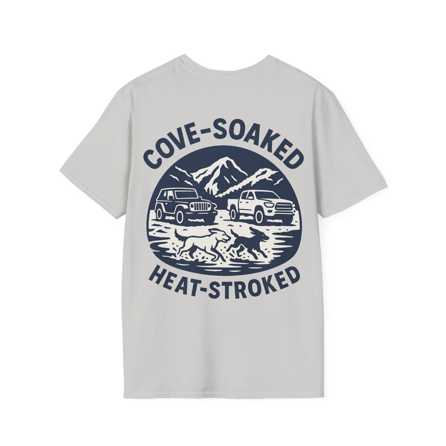 Cove-Soaked Heat-Stroked T-Shirt – Dog Rescue Off-Road T-Shirt for Lake Days & 4x4 Lovers, Adult Unisex T-Shirt