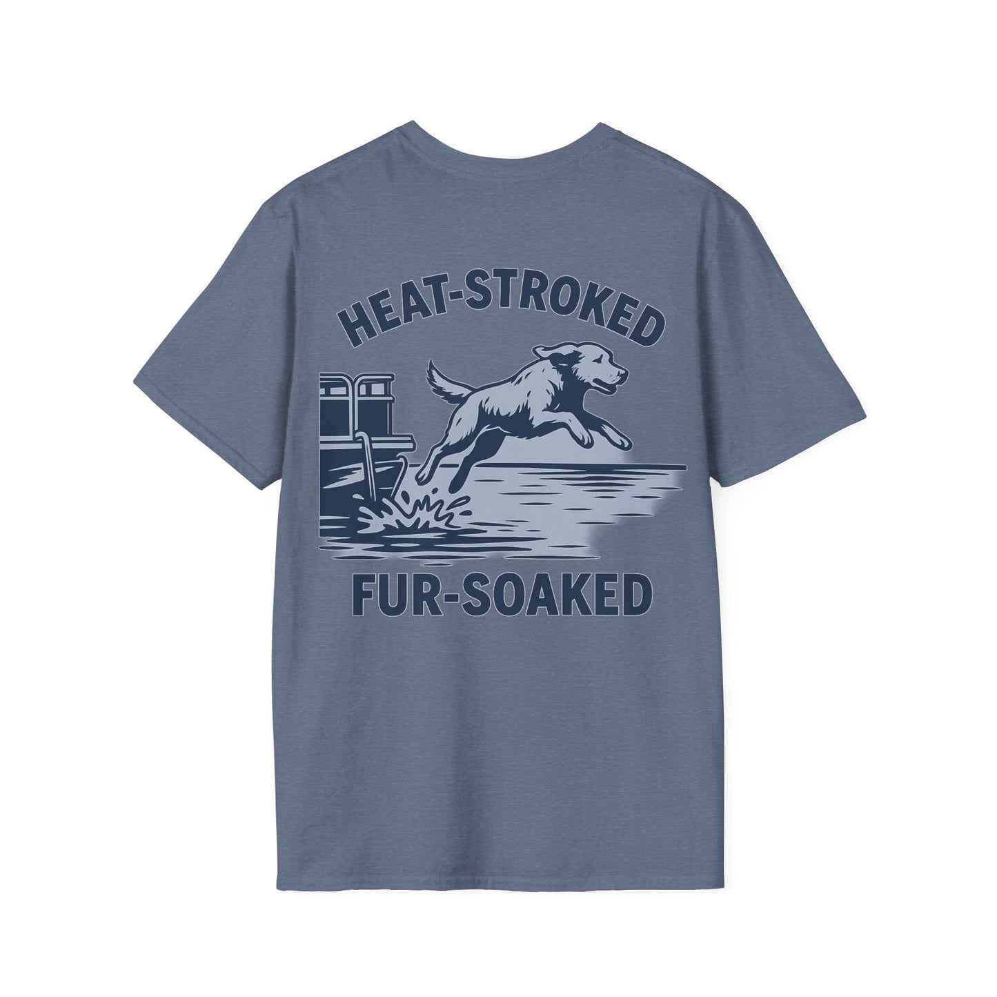 Heat-Stroked Fur-Soaked Dog T-Shirt – Funny Summer Rescue Shirt for Dog Lovers, Arizona Pet Owners, Salt River Float Trips, and Lake Life Vibes, Adult Unisex T-Shirt