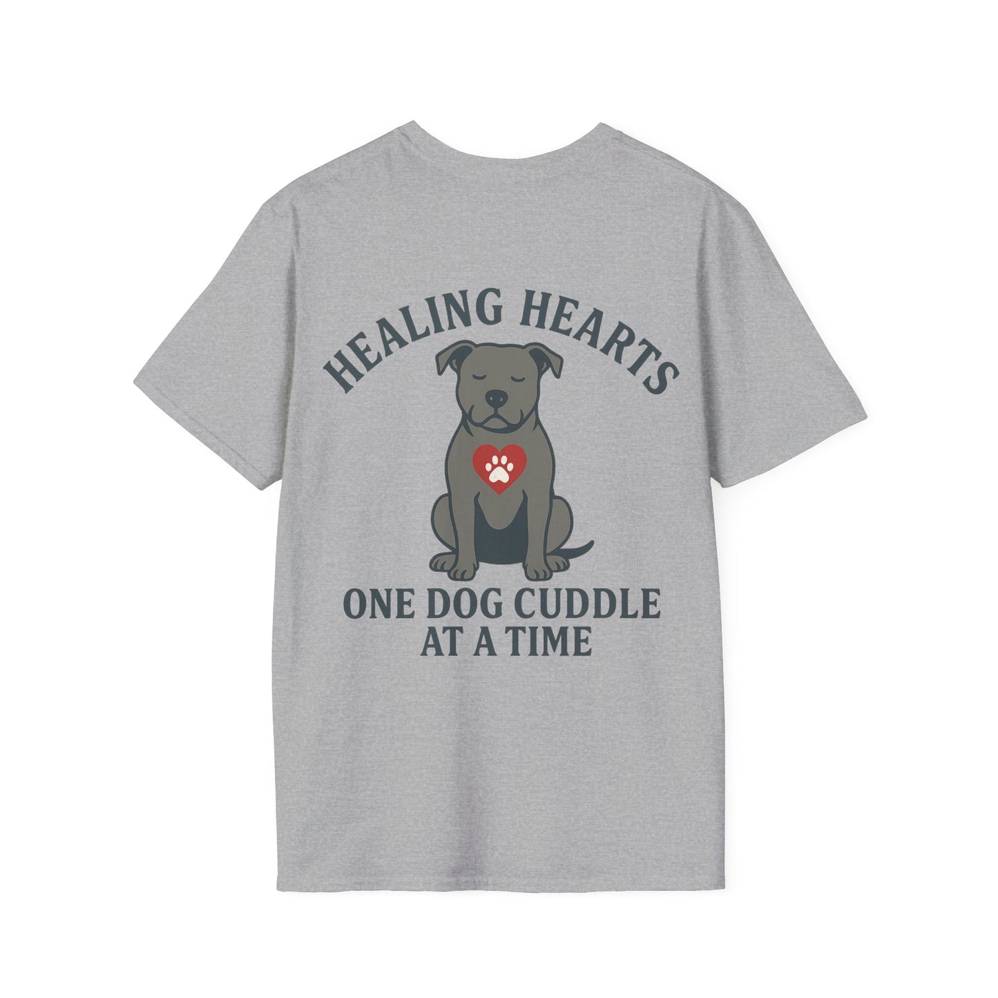 Healing Hearts Rescue Shirt – Pitbull Dog Lover Gift – Pack Member Tee, Adult Unisex T-Shirt