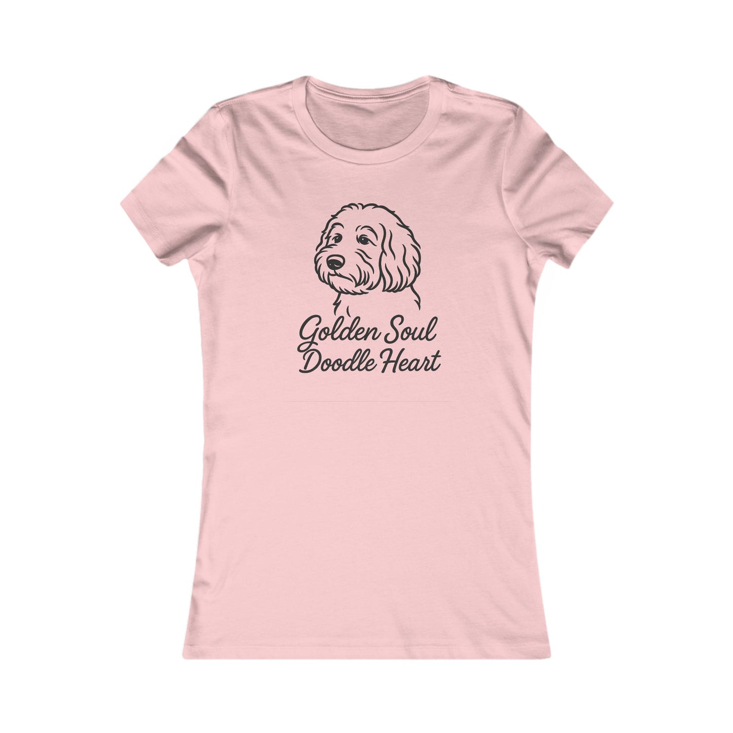 Golden Soul Doodle Heart T-Shirt for Women | Goldendoodle Dog Lover Gift | Cute Curly Doodle Graphic Tee, Adult Unisex T-Shirt