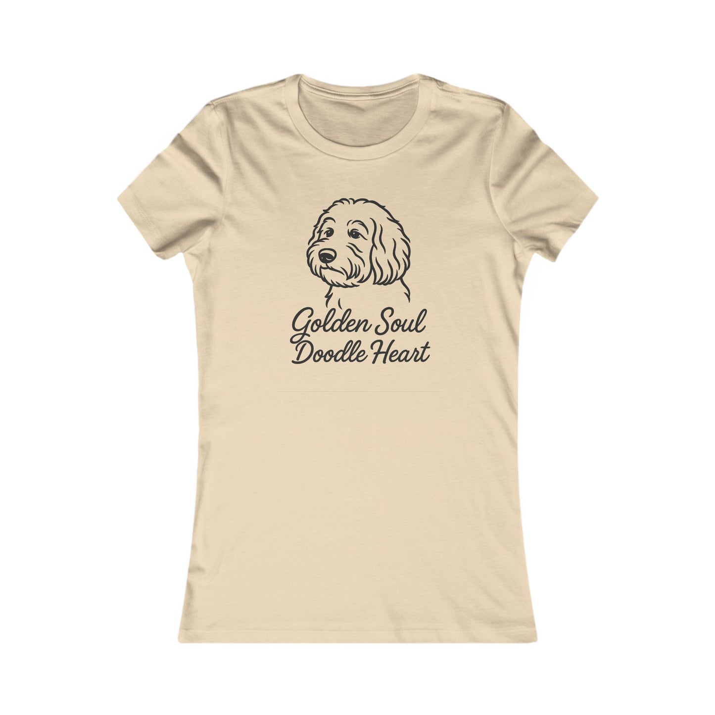 Golden Soul Doodle Heart T-Shirt for Women | Goldendoodle Dog Lover Gift | Cute Curly Doodle Graphic Tee, Adult Unisex T-Shirt