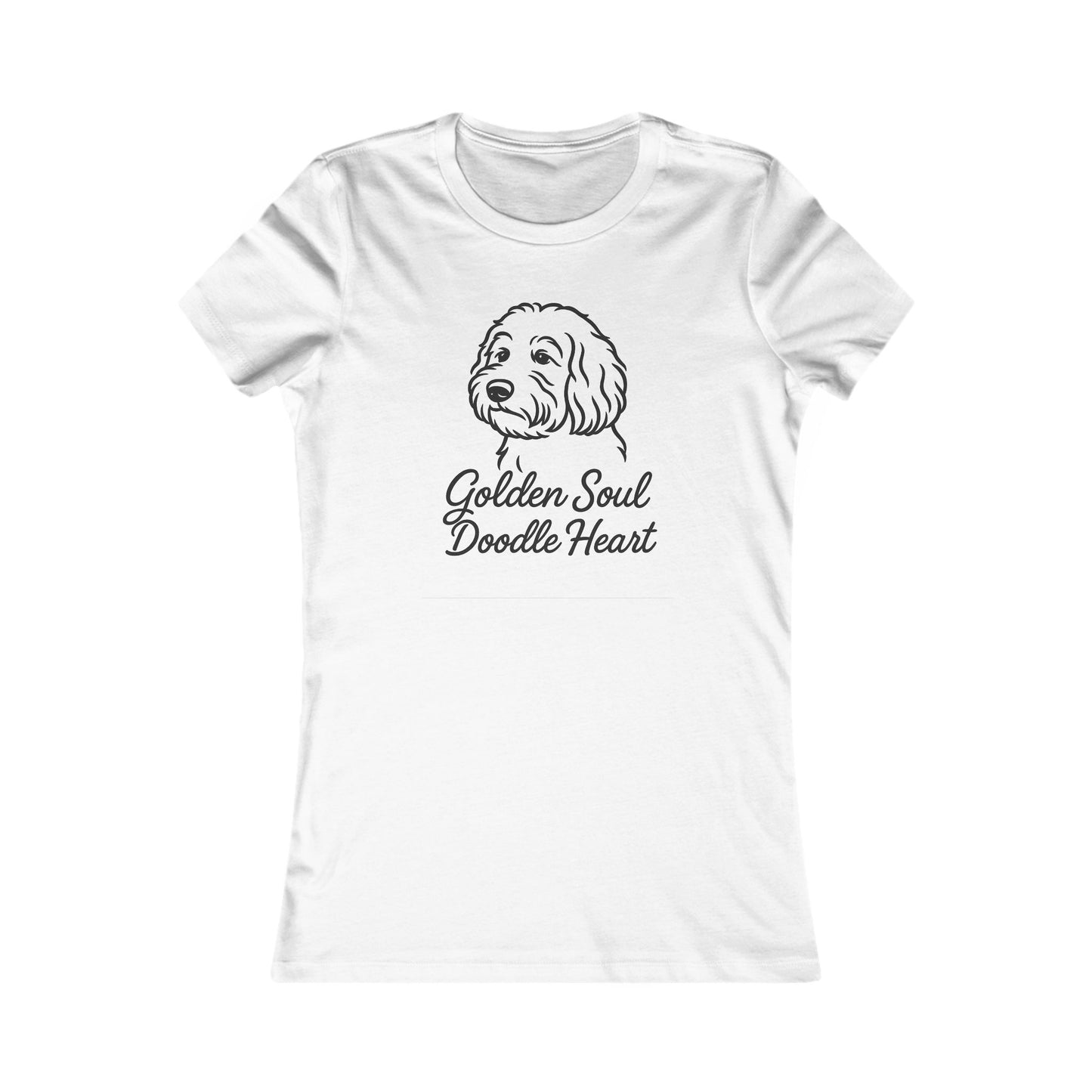 Golden Soul Doodle Heart T-Shirt for Women | Goldendoodle Dog Lover Gift | Cute Curly Doodle Graphic Tee, Adult Unisex T-Shirt