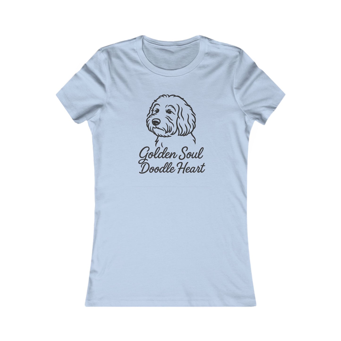 Golden Soul Doodle Heart T-Shirt for Women | Goldendoodle Dog Lover Gift | Cute Curly Doodle Graphic Tee, Adult Unisex T-Shirt