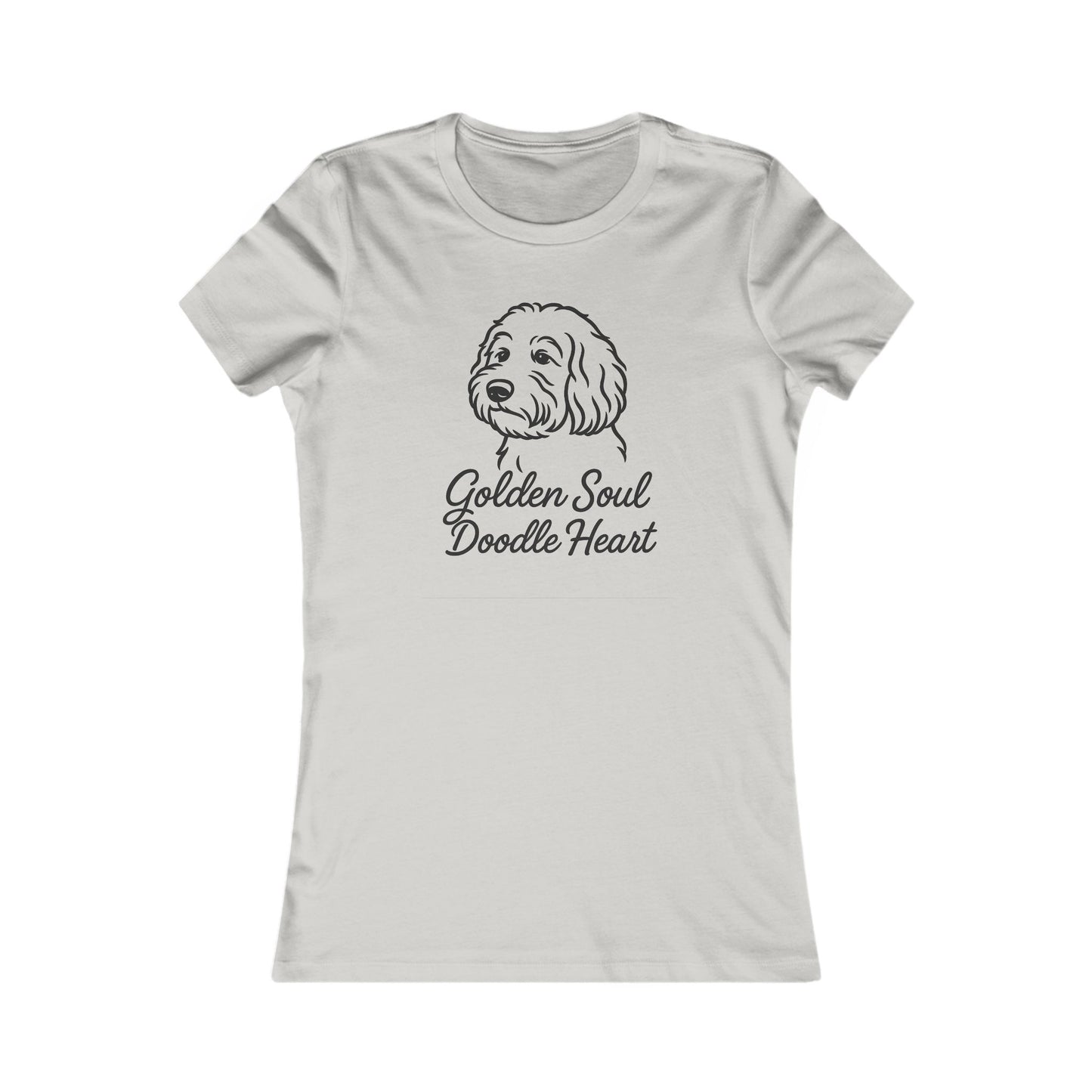 Golden Soul Doodle Heart T-Shirt for Women | Goldendoodle Dog Lover Gift | Cute Curly Doodle Graphic Tee, Adult Unisex T-Shirt