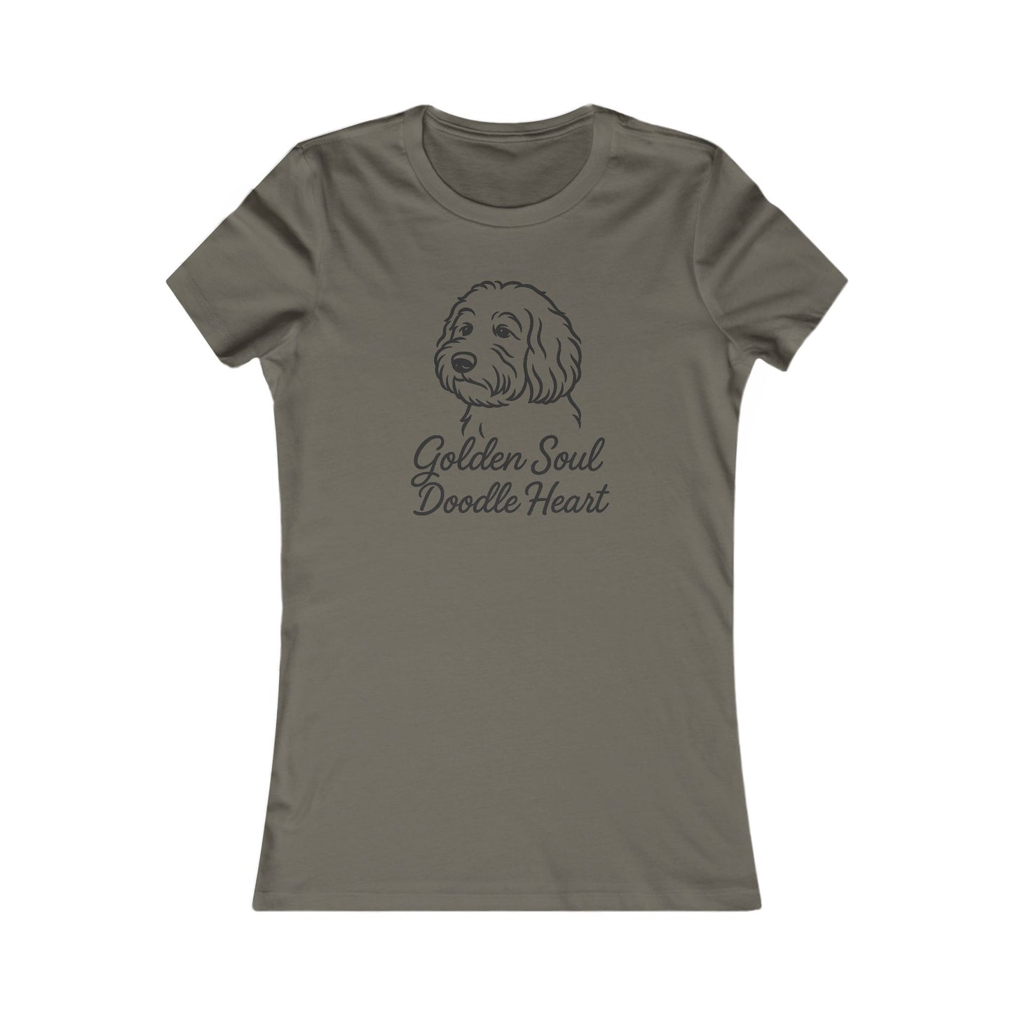 Golden Soul Doodle Heart T-Shirt for Women | Goldendoodle Dog Lover Gift | Cute Curly Doodle Graphic Tee, Adult Unisex T-Shirt