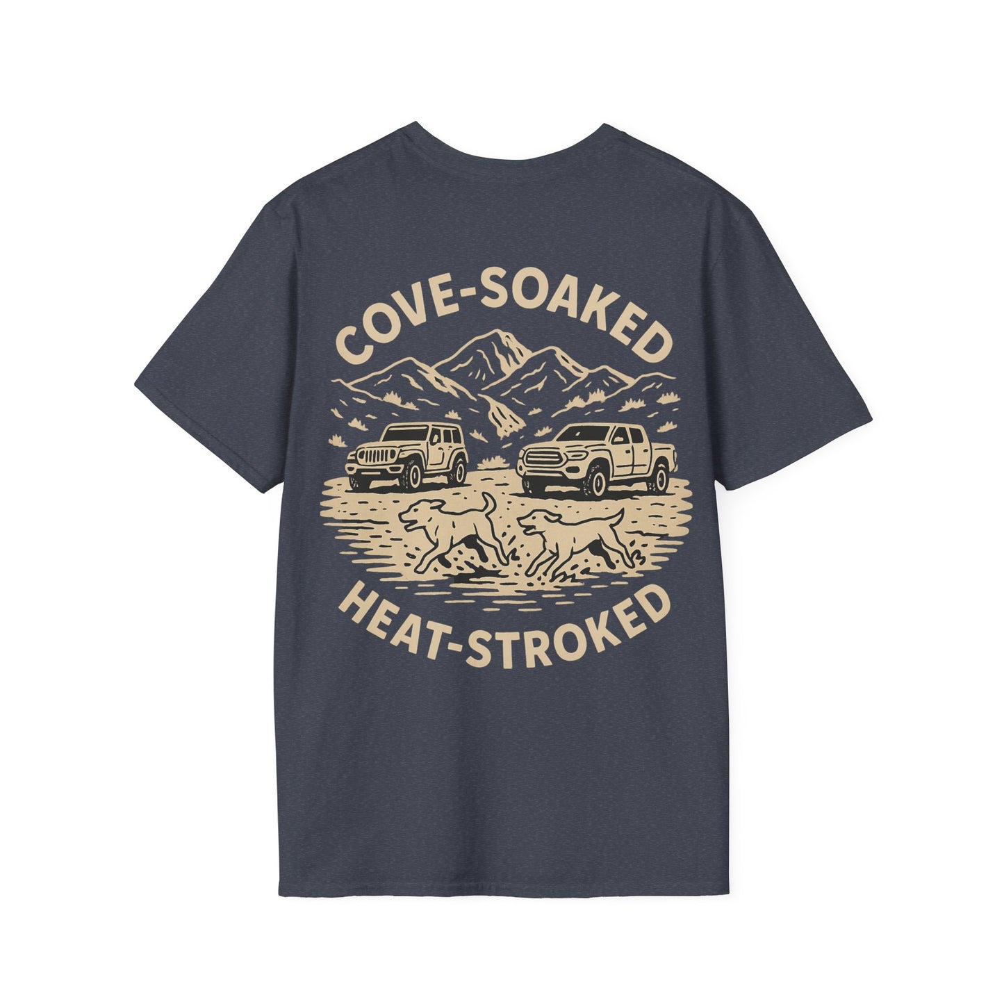 Cove-Soaked Heat-Stroked T-Shirt – Dog Rescue Off-Road T-Shirt for Lake Days & 4x4 Lovers, Adult Unisex T-Shirt
