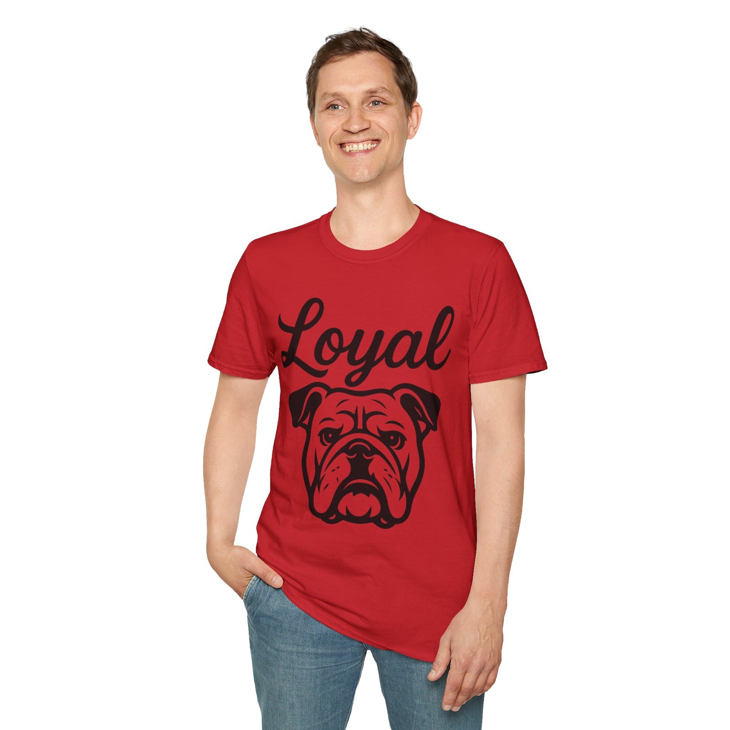 Loyal English Bulldog T-Shirt – Bold Dog Head Graphic for Bulldog Lovers & Rescue Advocates, Adult Unisex T-Shirt