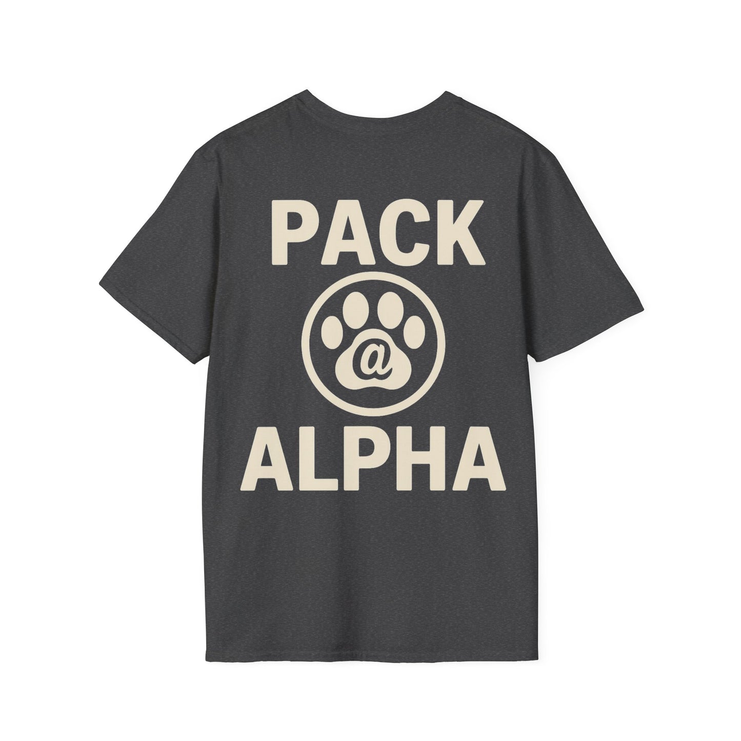 Pack Alpha T-Shirt for Dog Rescue Leaders | Bold Alpha Dog Paw Print Design | Animal Advocate Apparel for Pack Leaders, Adult Unisex T-Shirt
