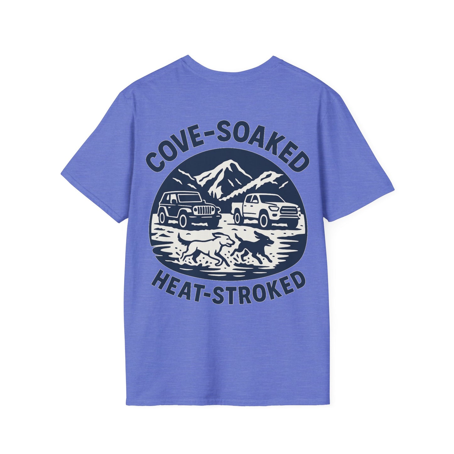 Cove-Soaked Heat-Stroked T-Shirt – Dog Rescue Off-Road T-Shirt for Lake Days & 4x4 Lovers, Adult Unisex T-Shirt
