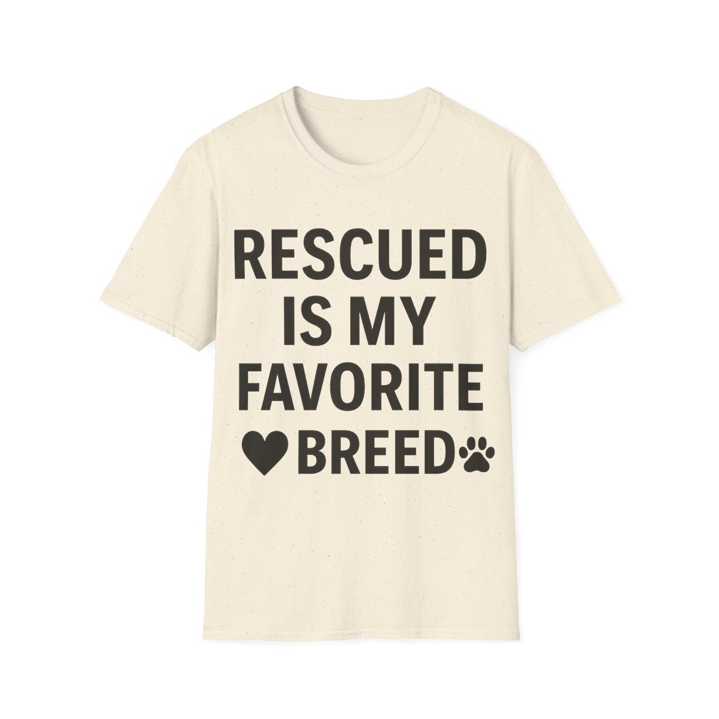 Rescued Is My Favorite Breed Shirt – Dog Rescue Tee, Adopt Don’t Shop Gift, Unisex T-Shirt for Pet Lovers, Adult Unisex T-Shirt