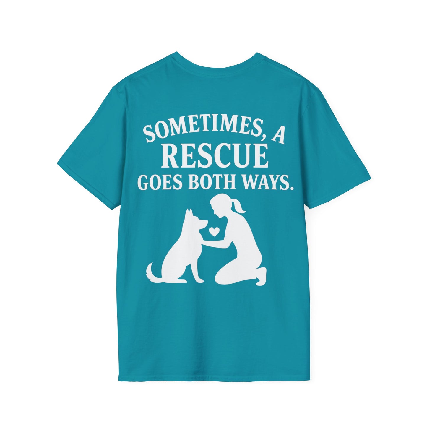 Sometimes a Rescue Goes Both Ways Shirt – Dog Rescue T-Shirt for Women & Men – Animal Adoption Gift – Emotional Pet Lover Tee, Adult Unisex T-Shirt