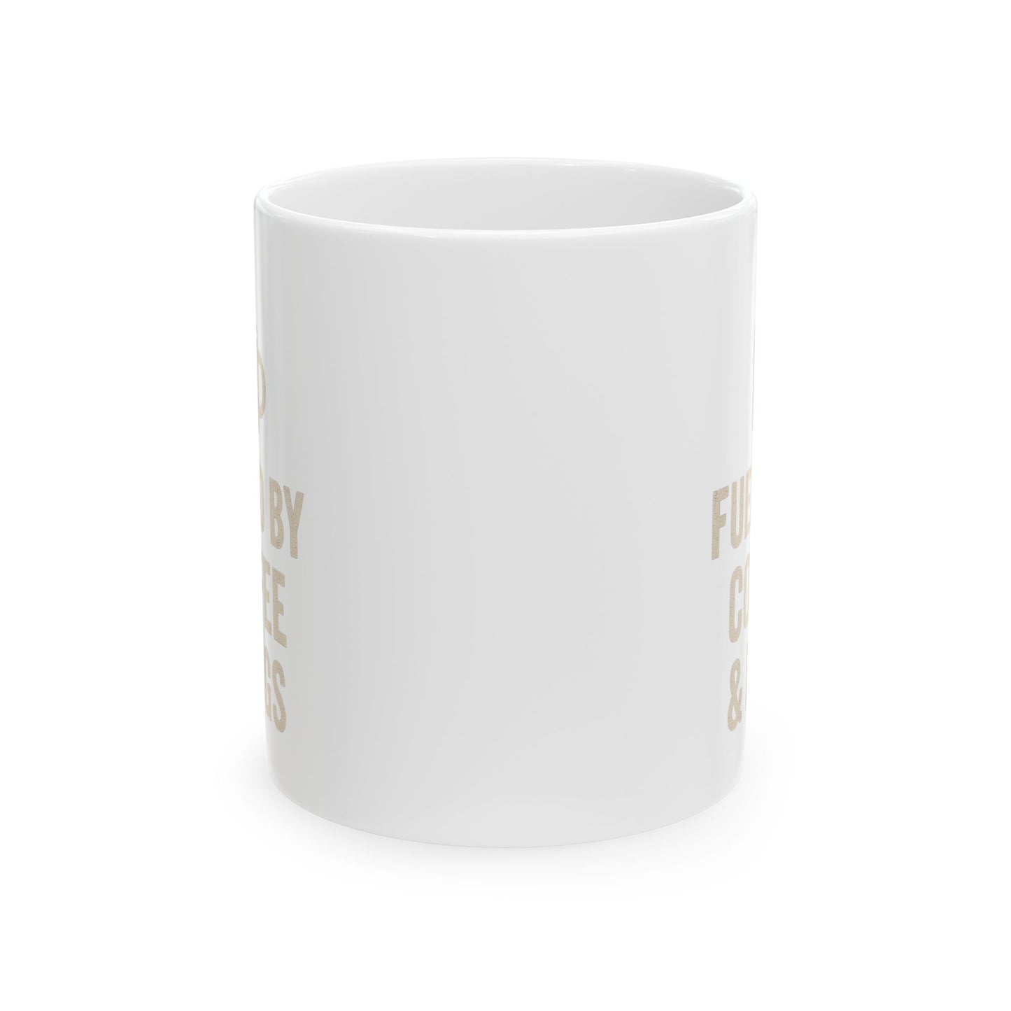 Fueled by Coffee and Dogs Coffee Mug - Gift for Coffee Lovers, Humor Mug for Birthdays, Home Office, Tea Drinkers, and Desk Decor