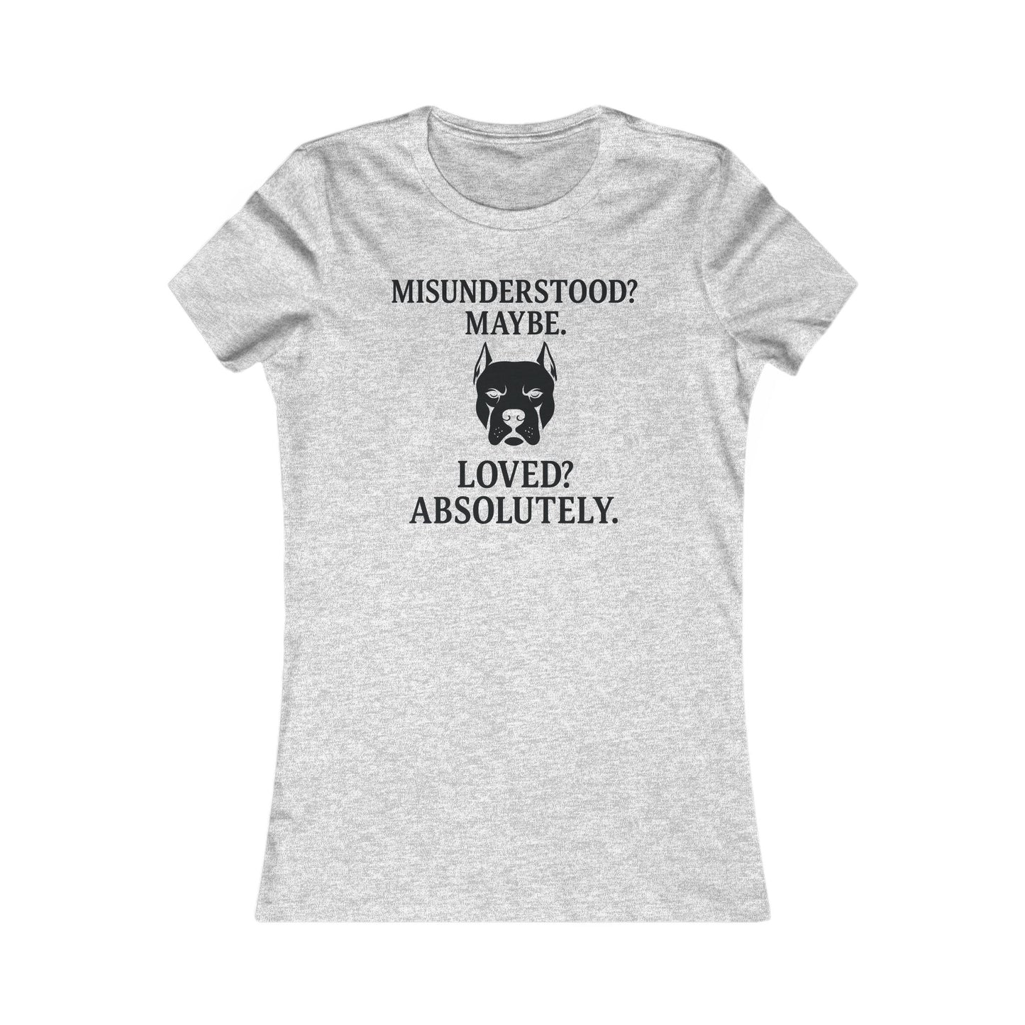 Misunderstood? Maybe. Loved? Absolutely. Woman's Adult Bella Canvas 6004 Pitbull Advocacy T-t-shirt.