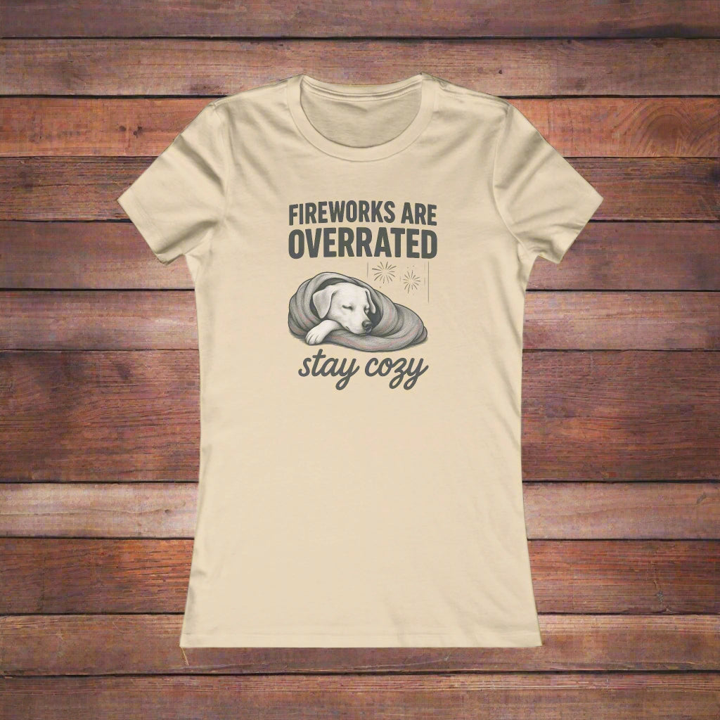 Cozy Fireworks Tee, Women's Relaxed Shirt, Dog Lover Apparel, Casual Summer Top, Fourth of July Gift, Stay Cozy Collection, Adult Unisex T-Shirt