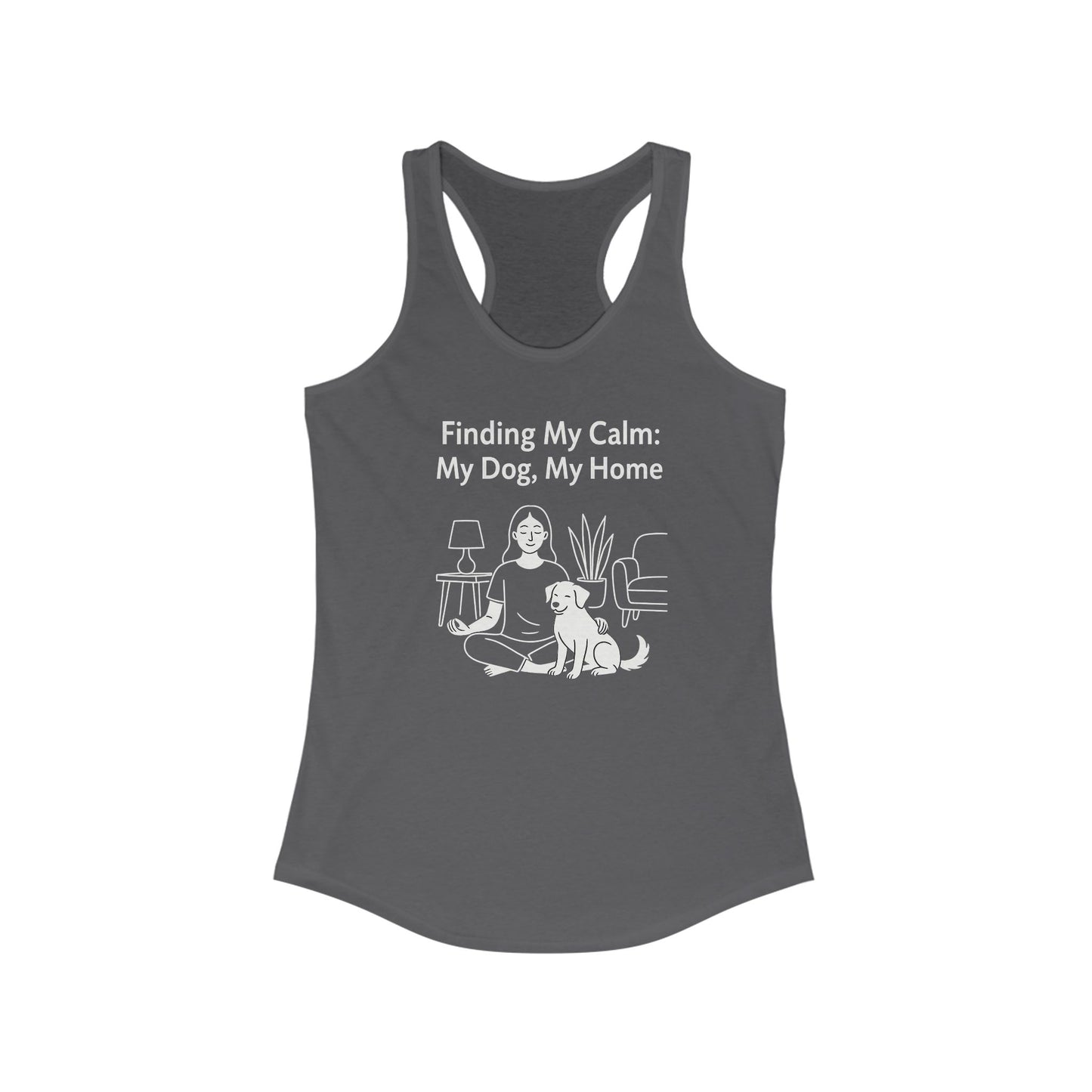 Finding My Calm Tank Top | Women's Racerback | Dog Lover Gift | Meditation Shirt | Yoga Apparel | Pet Owner Tank, Adult Unisex T-Shirt