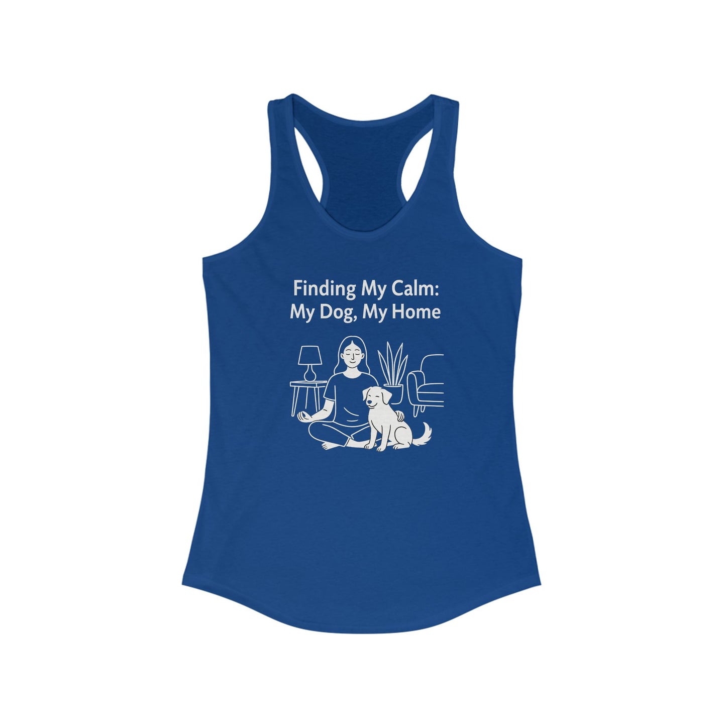 Finding My Calm Tank Top | Women's Racerback | Dog Lover Gift | Meditation Shirt | Yoga Apparel | Pet Owner Tank, Adult Unisex T-Shirt