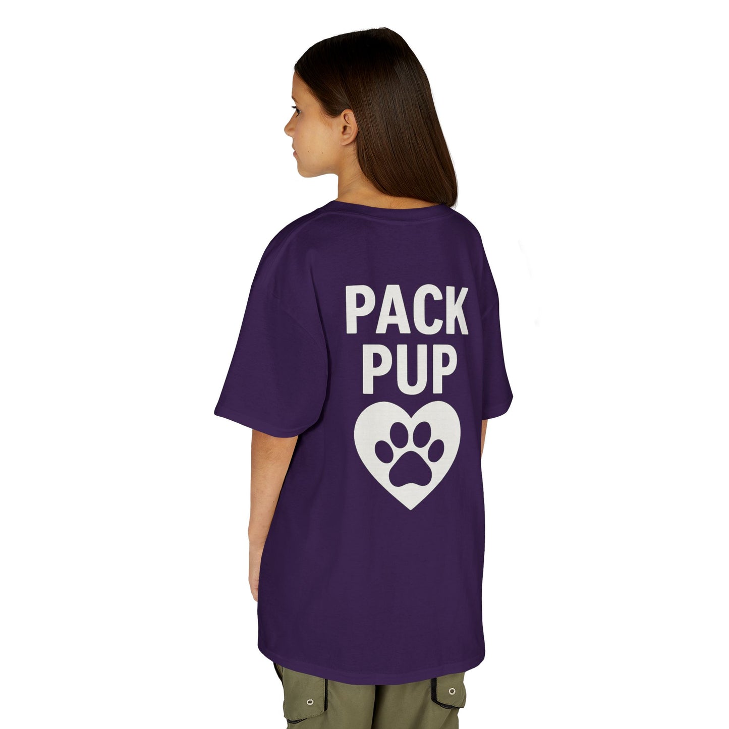 Pack Pup Youth Dog Shirt – Matching Family Rescue Tee – Front Pack Member Logo – Back Pack Pup Design – Gildan 5000B Heavy Cotton – Kid’s Two-Sided Rescue Shirt – Animal Shelter Support – Dog Lover Gift – Pack Collection, Adult Unisex T-Shirt