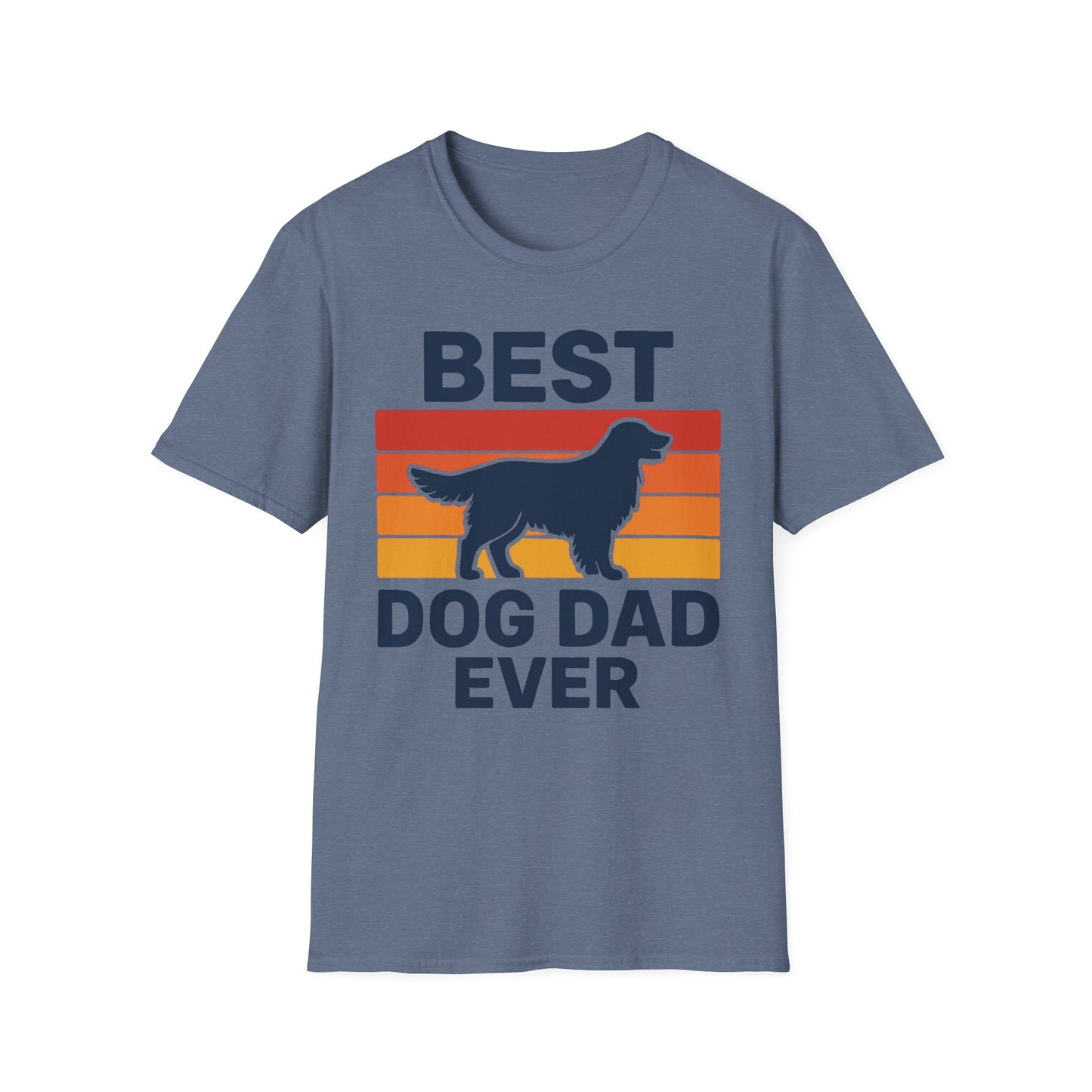 Best Dog Dad Ever Golden Retriever Adult Unisex T-Shirt, Pet Lover Gift, Father's Day Tee, Dog Owner Apparel, Casual Everyday Wear