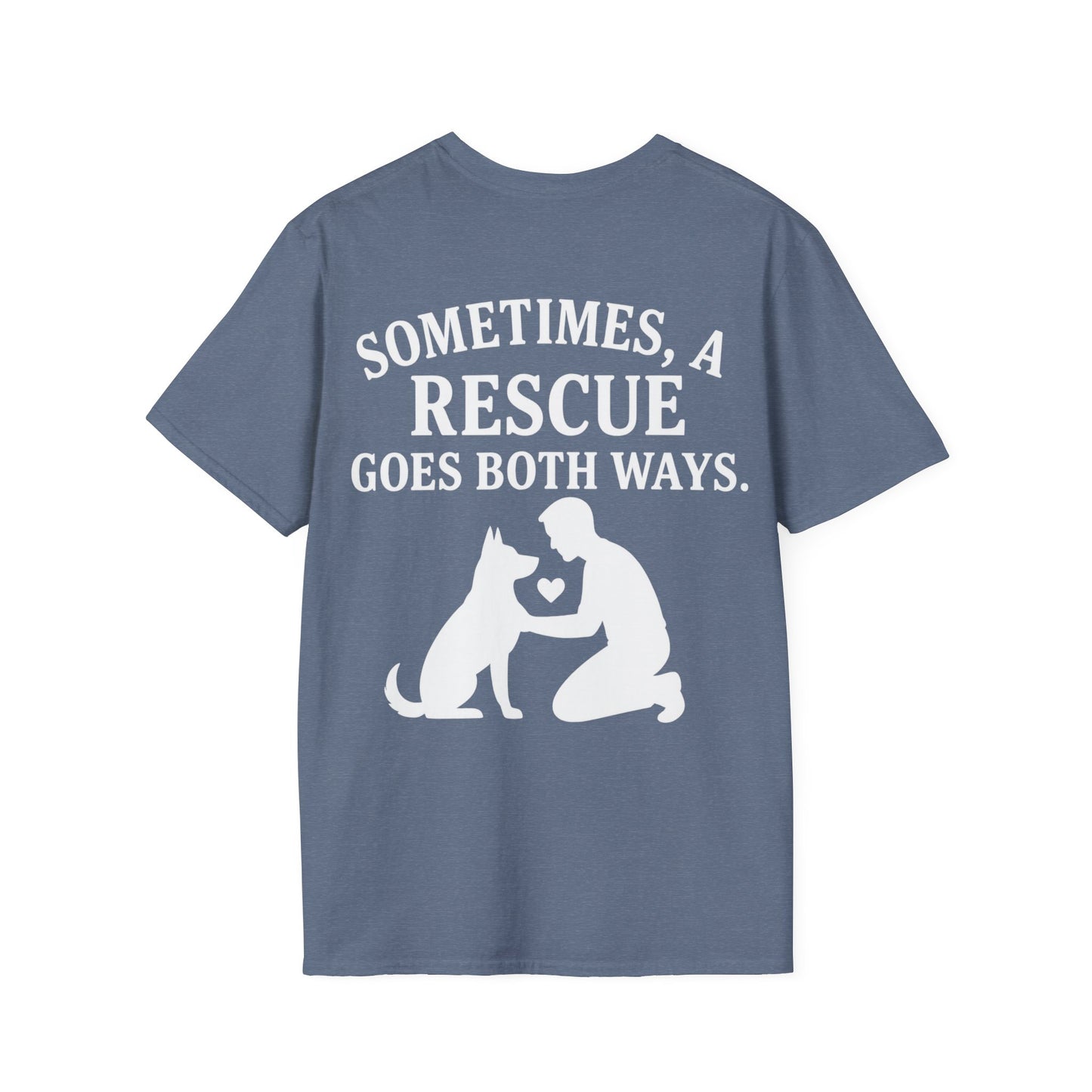 Sometimes a Rescue Goes Both Ways Shirt – Dog Rescue T-Shirt for Women & Men – Animal Adoption Gift – Emotional Pet Lover Tee, Adult Unisex T-Shirt