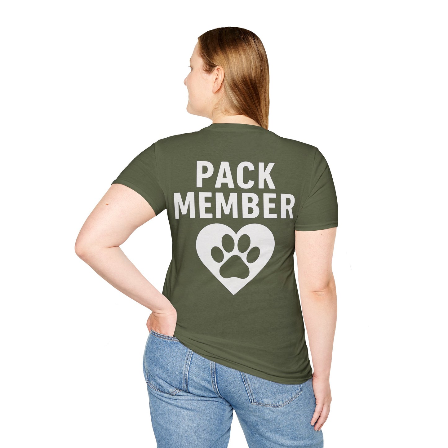 Pack Member Dog Shirt – Two Sided Rescue Tee – Front and Back Pack Member Logo – Black or White Print Options – Matching Family Rescue Apparel – Pitbull Dog Lover Gift – Animal Shelter Support – Adopt Don’t Shop Tee, Adult Unisex T-Shirt