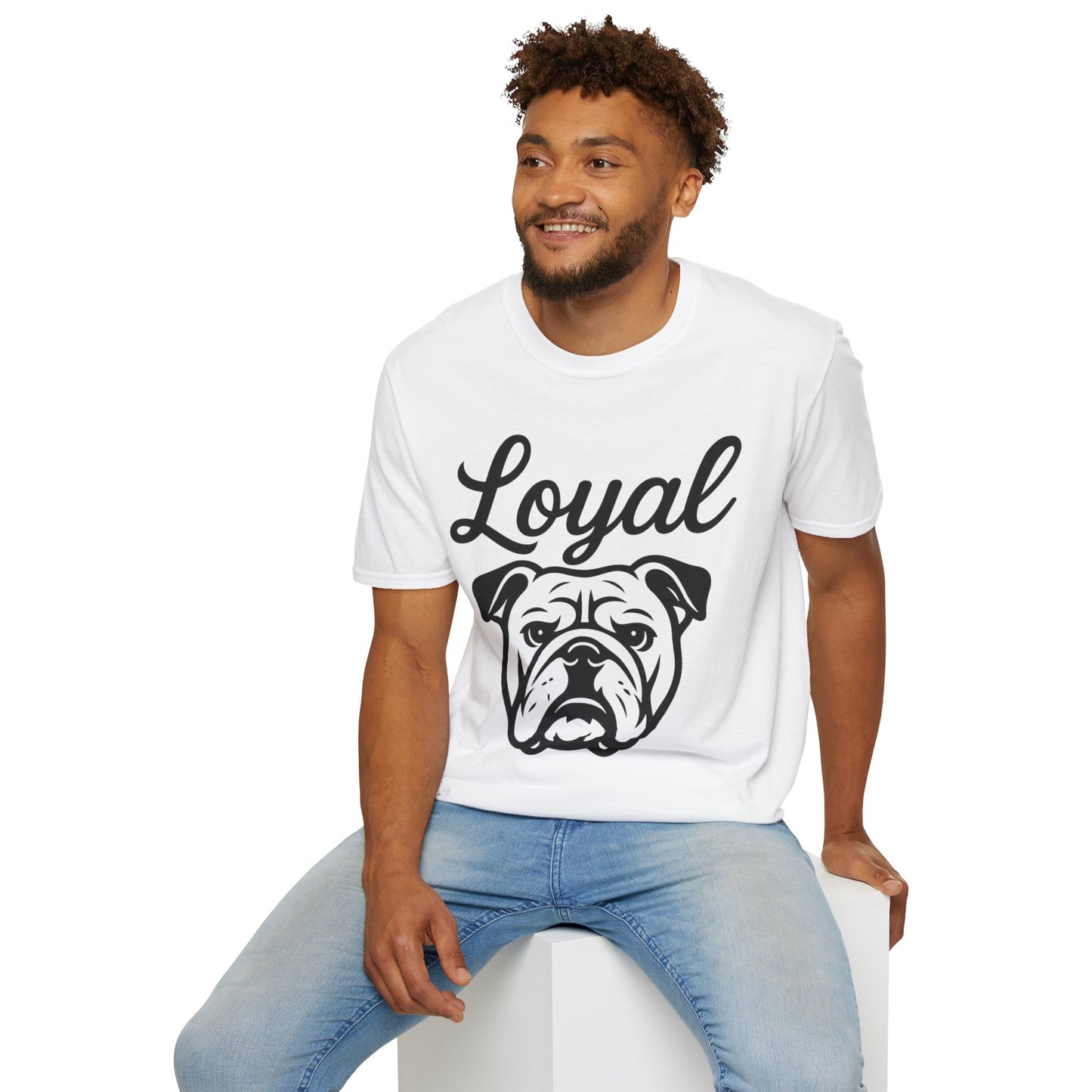 Loyal English Bulldog T-Shirt – Bold Dog Head Graphic for Bulldog Lovers & Rescue Advocates, Adult Unisex T-Shirt