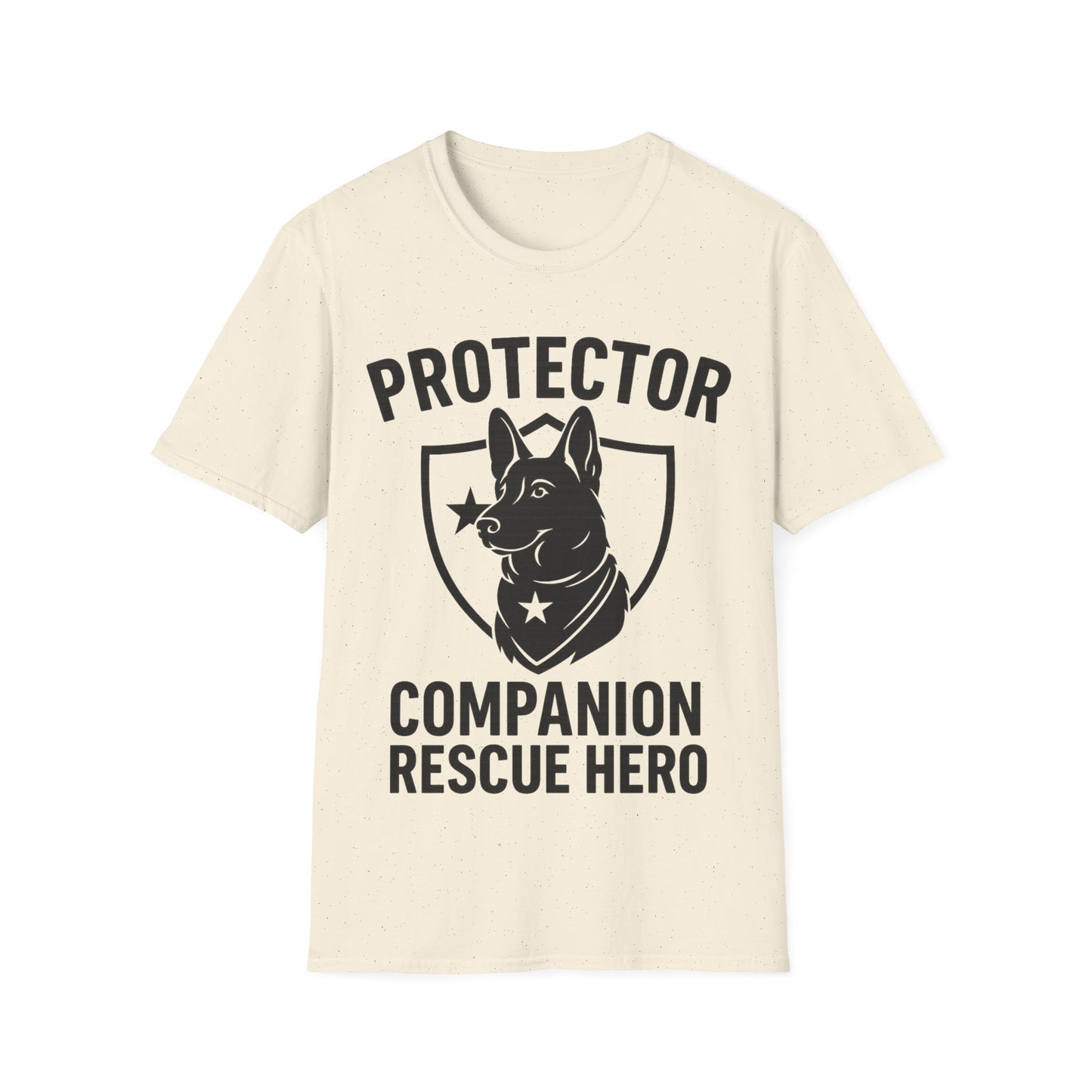 Protector Companion Rescue Hero Shirt – Patriotic Dog Lover T-Shirt – Dog Rescue USA Flag Inspired Tee – Military Style Dog Parent Gift – Adopted and Adored Apparel, Adult Unisex T-Shirt