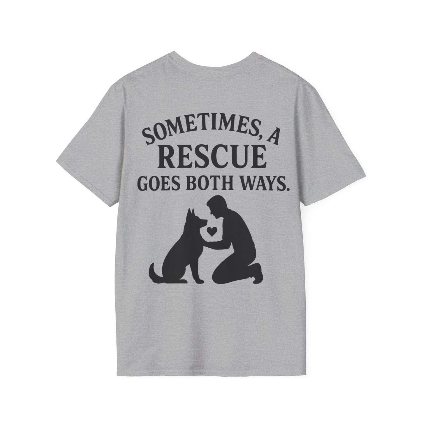 Sometimes a Rescue Goes Both Ways Shirt – Dog Rescue T-Shirt for Women & Men – Animal Adoption Gift – Emotional Pet Lover Tee, Adult Unisex T-Shirt