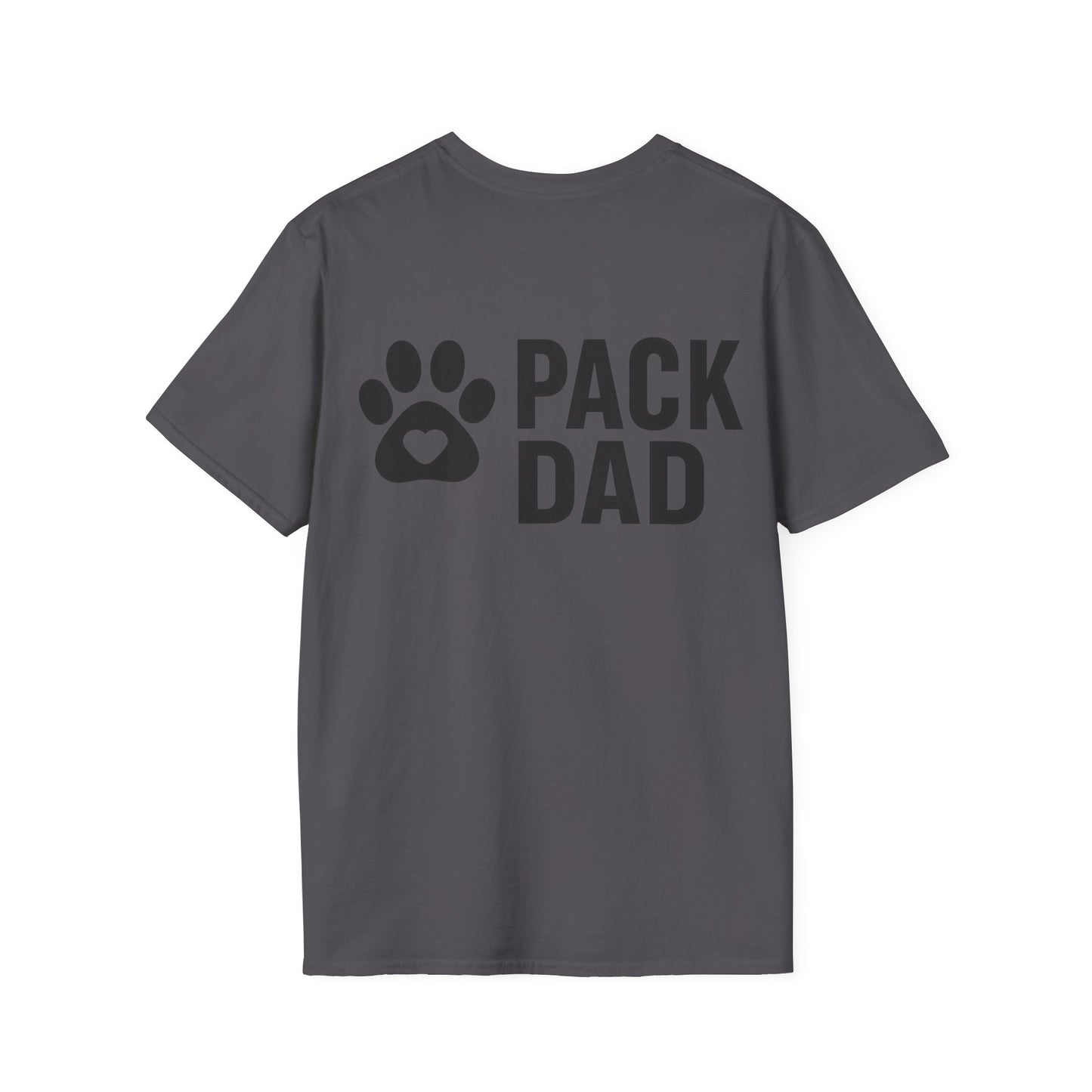 Pack Dad T-Shirt with Paw Print – Matching Dog Family Tee – Father’s Day Dog Dad Gift – Adopted and Adored Apparel, Adult Unisex T-Shirt