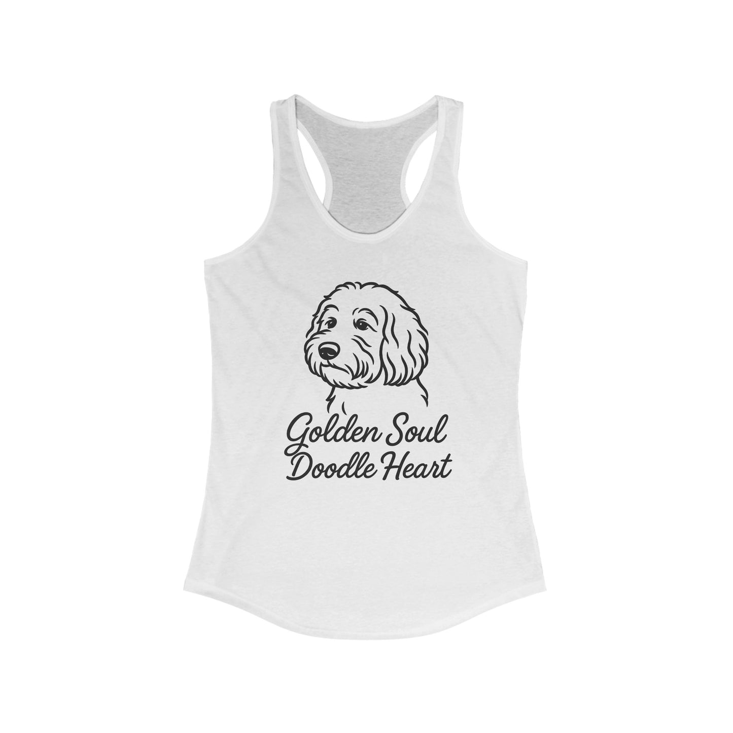 Golden Soul Doodle Heart Tank Top, Pet Lover's Gift, Summer Apparel, Dog Mom Tank, Cute Dog Shirt, Animal Lover Gift, Adult Unisex T-Shirt