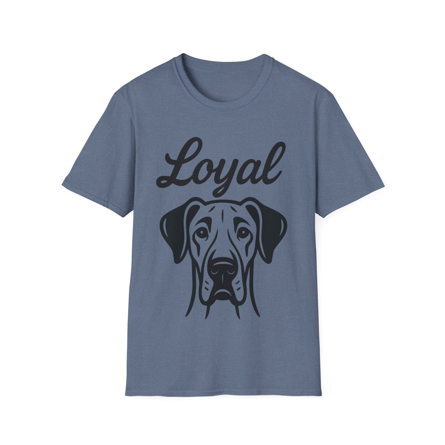 Loyal Great Dane Dog T-Shirt – Rescue-Inspired Graphic Tee for Big Dog Lovers | Adopted and Adored Apparel, Adult Unisex T-Shirt