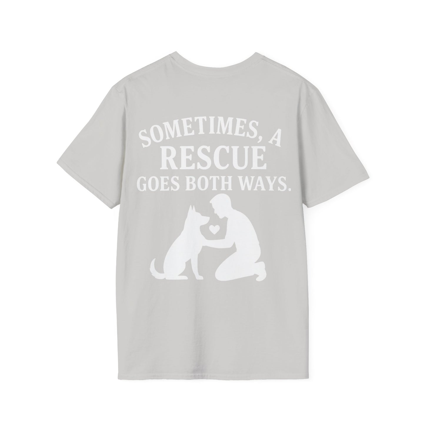 Sometimes a Rescue Goes Both Ways Shirt – Dog Rescue T-Shirt for Women & Men – Animal Adoption Gift – Emotional Pet Lover Tee, Adult Unisex T-Shirt