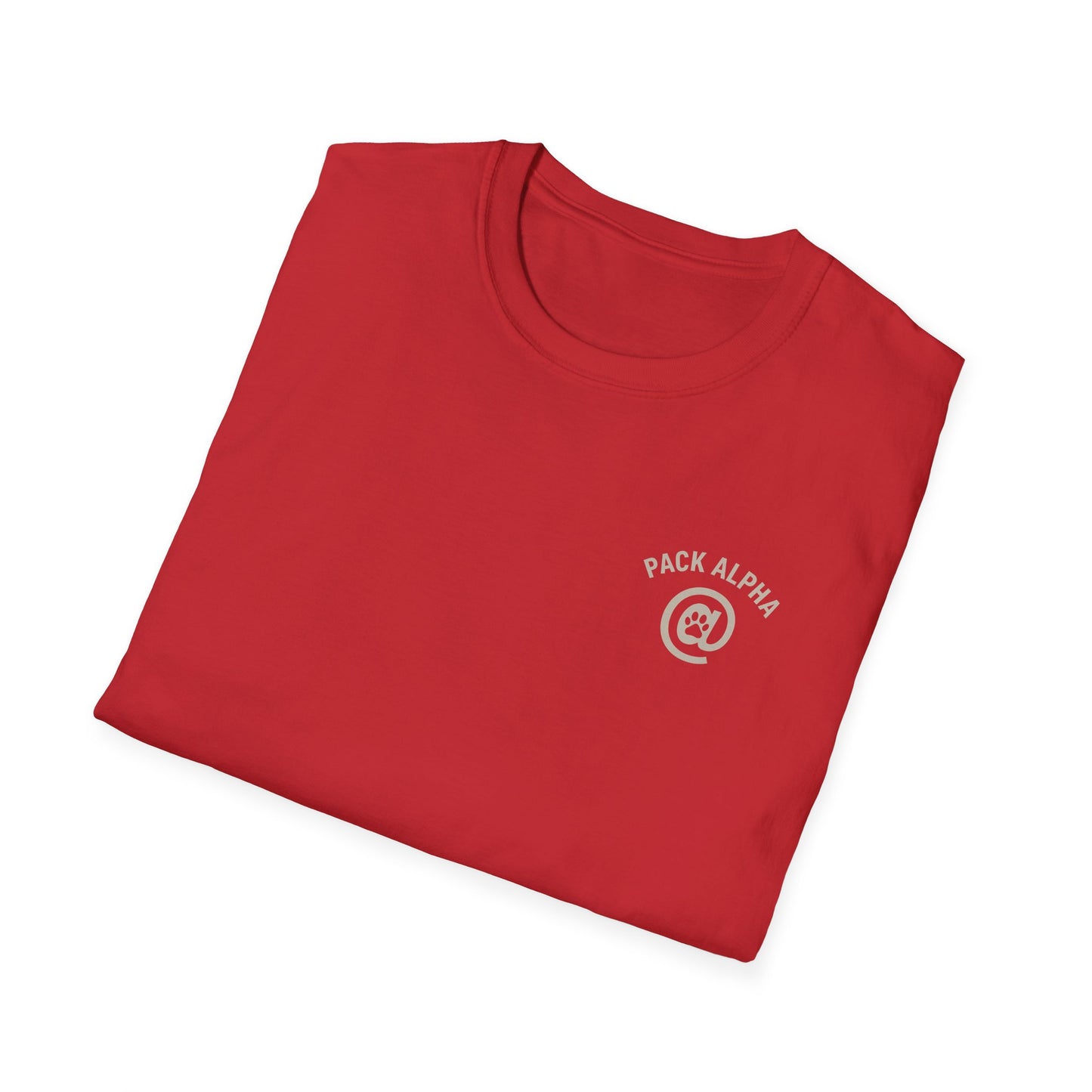 Pack Alpha T-Shirt for Dog Rescue Leaders | Bold Alpha Dog Paw Print Design | Animal Advocate Apparel for Pack Leaders, Adult Unisex T-Shirt