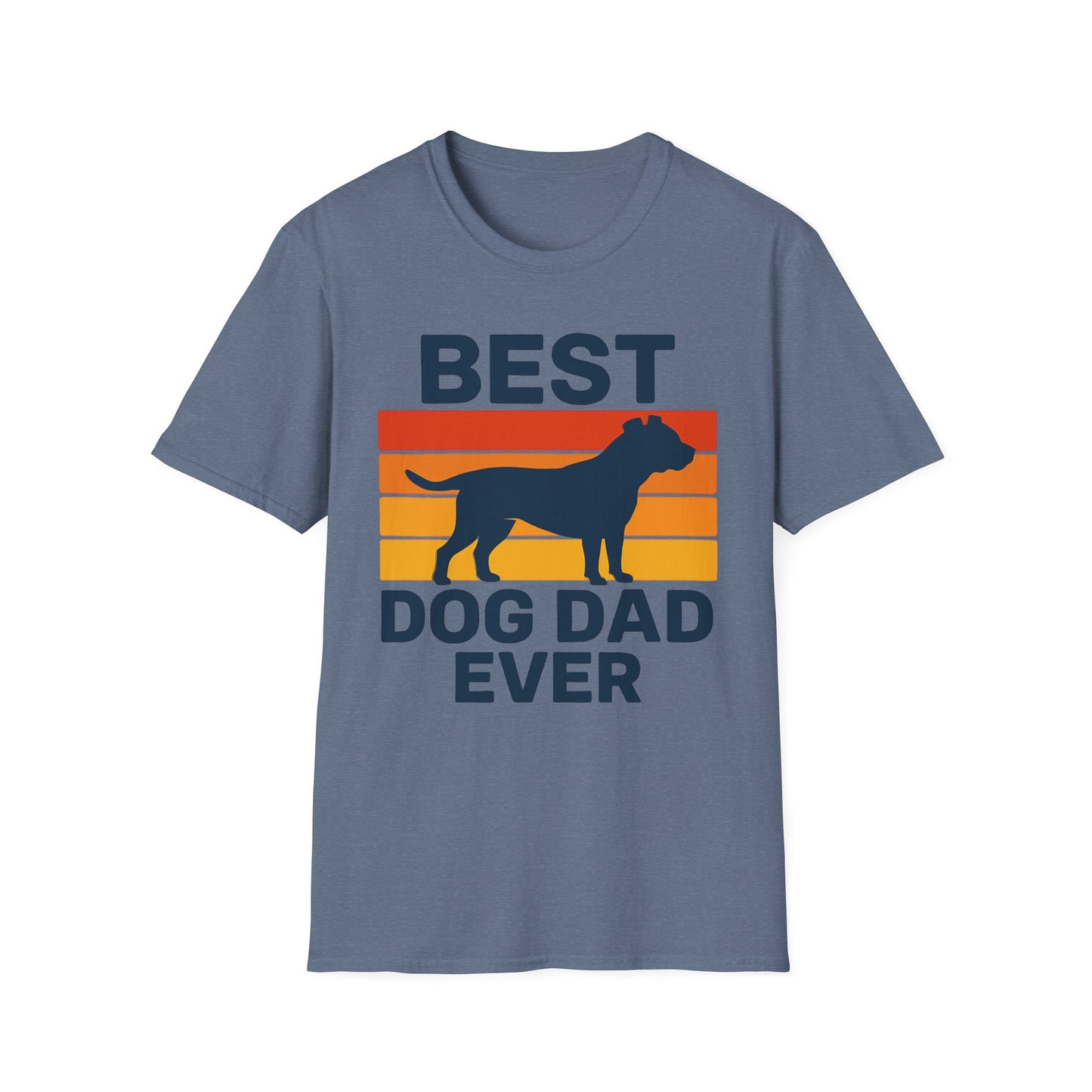Best Dog Dad Ever Pit bull Adult Unisex T-Shirt, Pet Lover Gift, Father's Day Shirt, Dog Owner Apparel, Fun Casual Top, Dog-Themed Fashion
