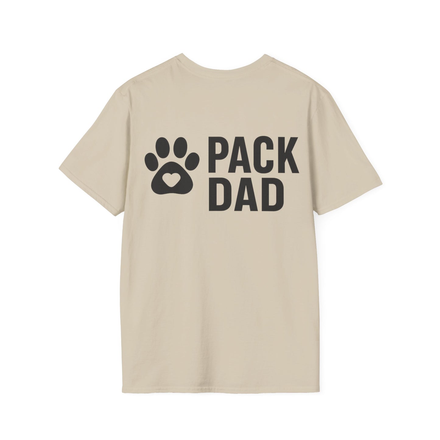 Pack Dad T-Shirt with Paw Print – Matching Dog Family Tee – Father’s Day Dog Dad Gift – Adopted and Adored Apparel, Adult Unisex T-Shirt