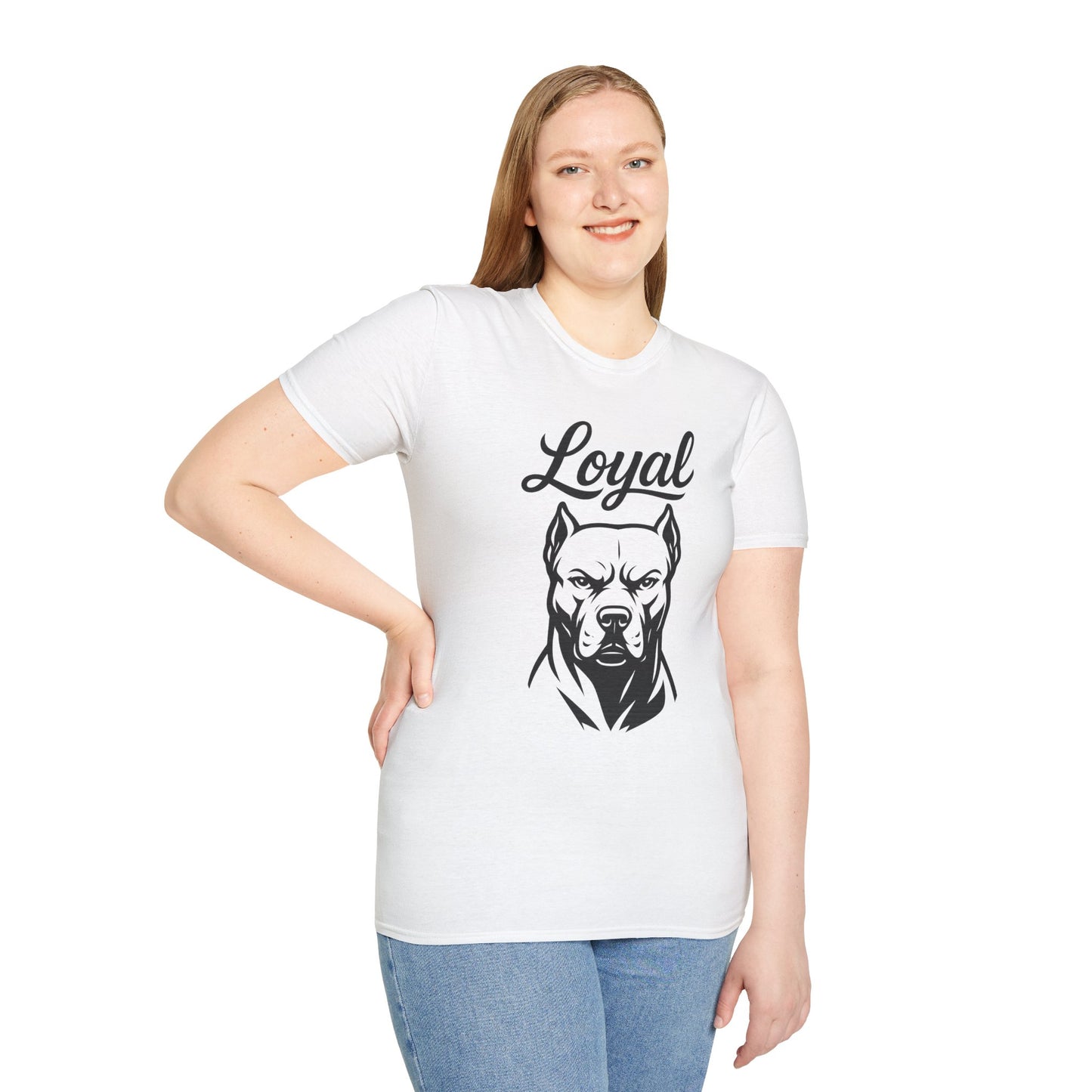 Loyal Pitbull T-Shirt – Bold Dog Head Design for Real Ones, Rescue Dog Lovers, and Streetwear Fans, Adult Unisex T-Shirt
