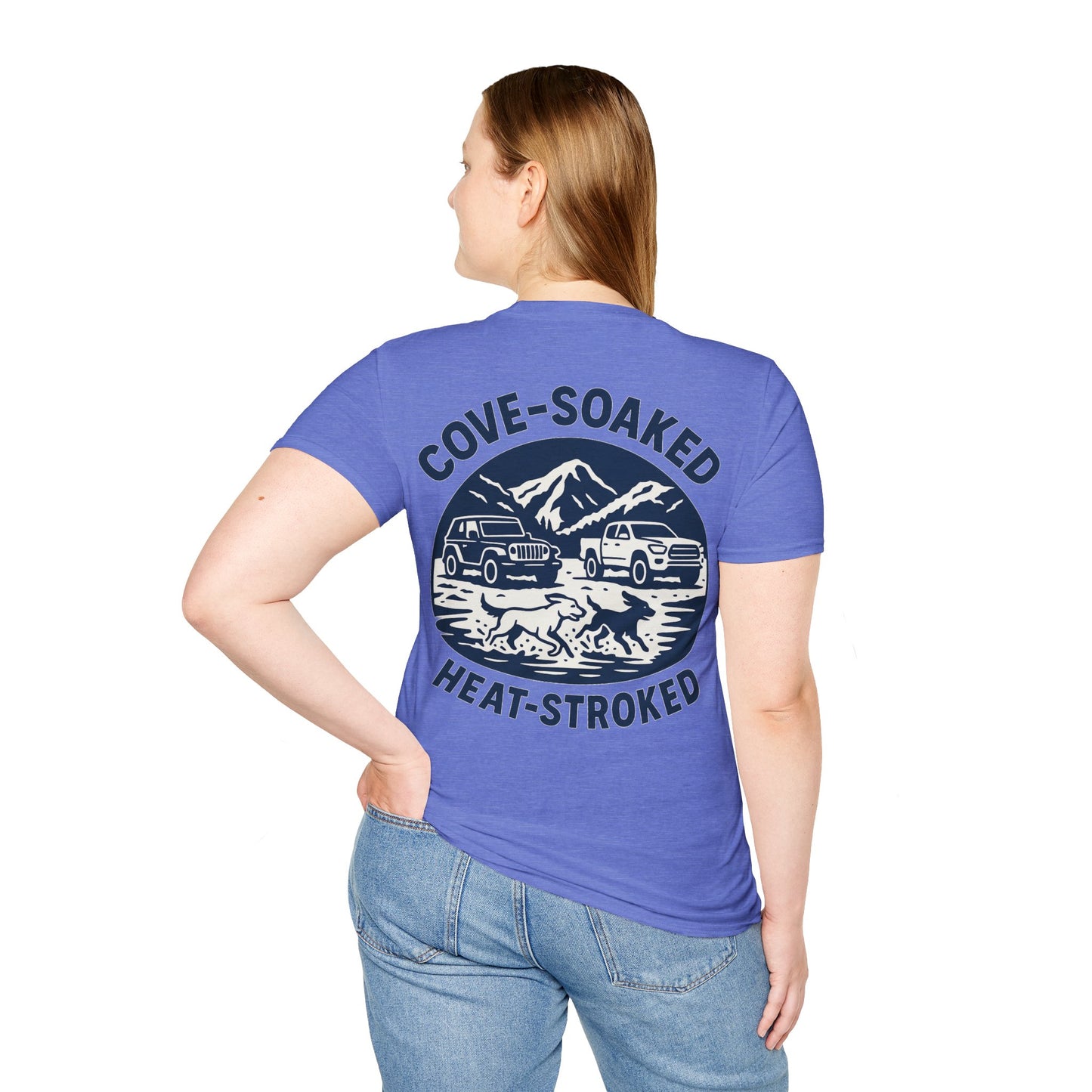 Cove-Soaked Heat-Stroked T-Shirt – Dog Rescue Off-Road T-Shirt for Lake Days & 4x4 Lovers, Adult Unisex T-Shirt