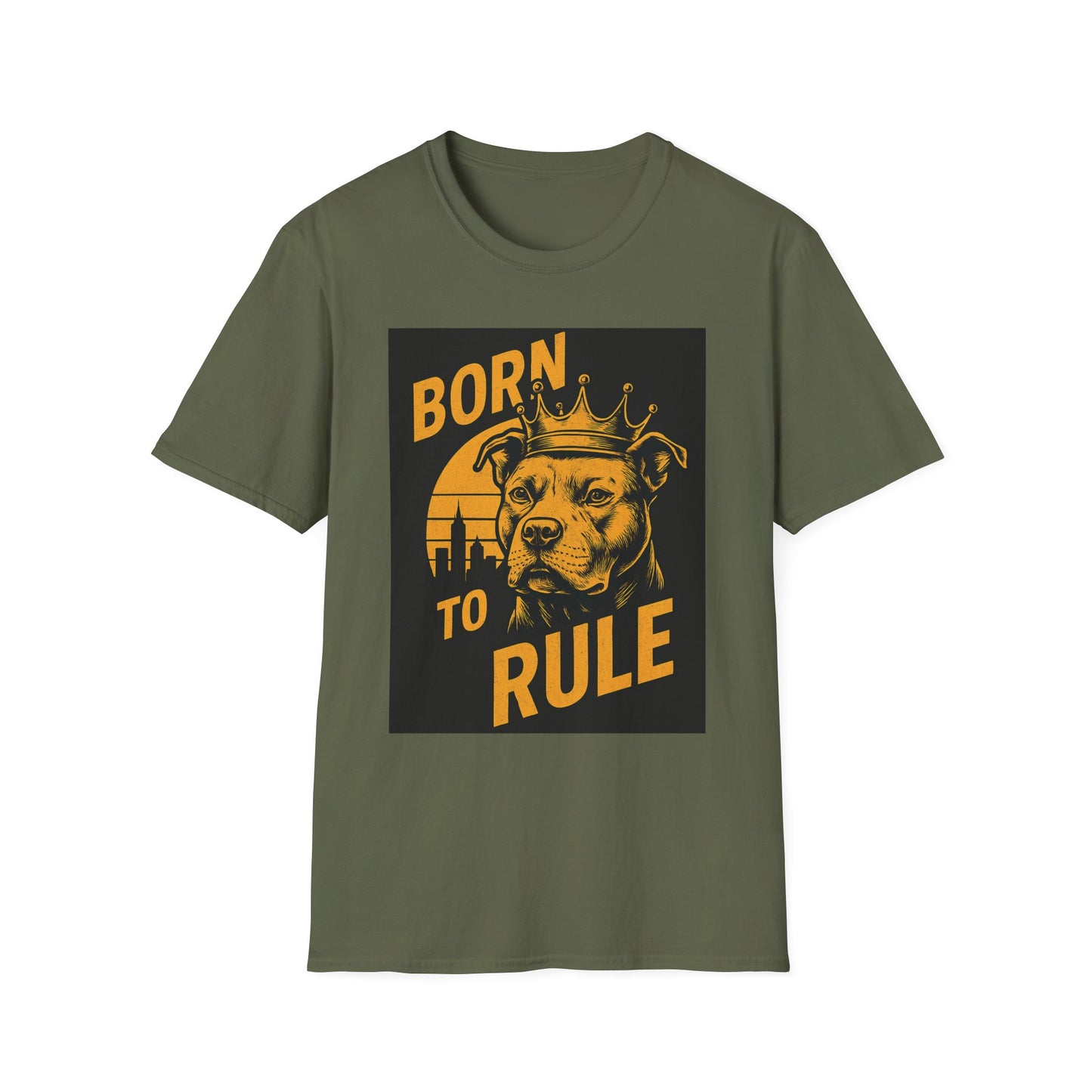 Born To Rule Adult Unisex T-Shirt Pit Bull Rules | Unique Graphic Tee, Perfect Gift for Pet Owners, Animal Lovers, Casual Wear, Everyday Style