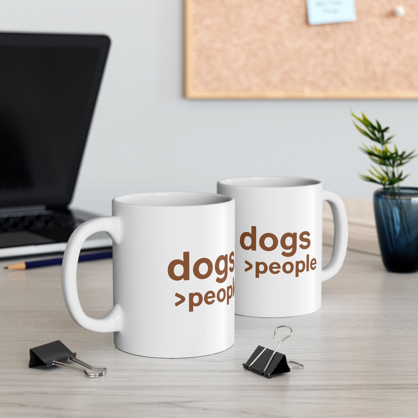 Dogs > People Ceramic Dog Lover Mug, Perfect Gift for Dog Owners, Funny Pet Lover Cup, Coffee Tea Mug, Dog Themed Kitchenware, Adult Unisex T-Shirt