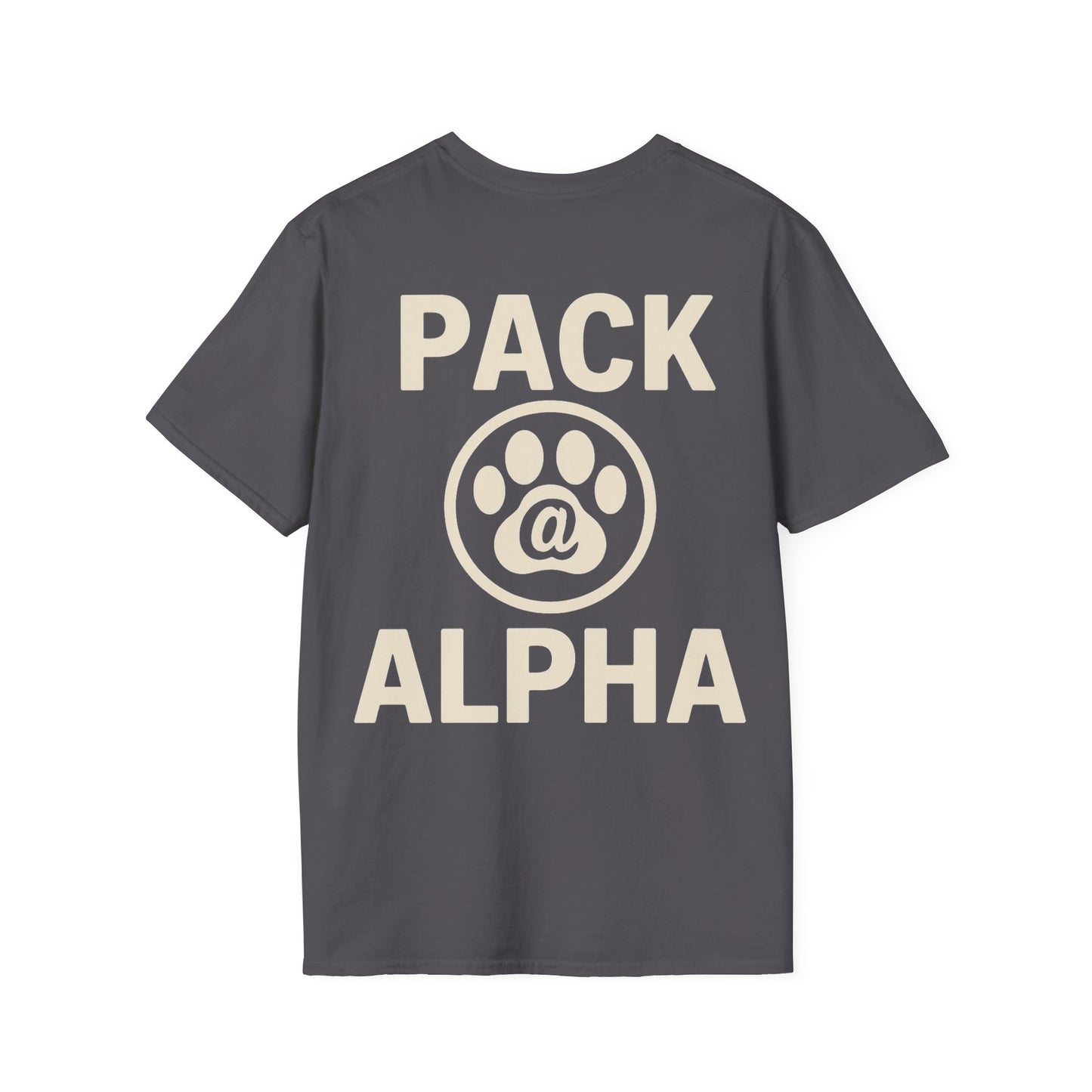 Pack Alpha T-Shirt for Dog Rescue Leaders | Bold Alpha Dog Paw Print Design | Animal Advocate Apparel for Pack Leaders, Adult Unisex T-Shirt