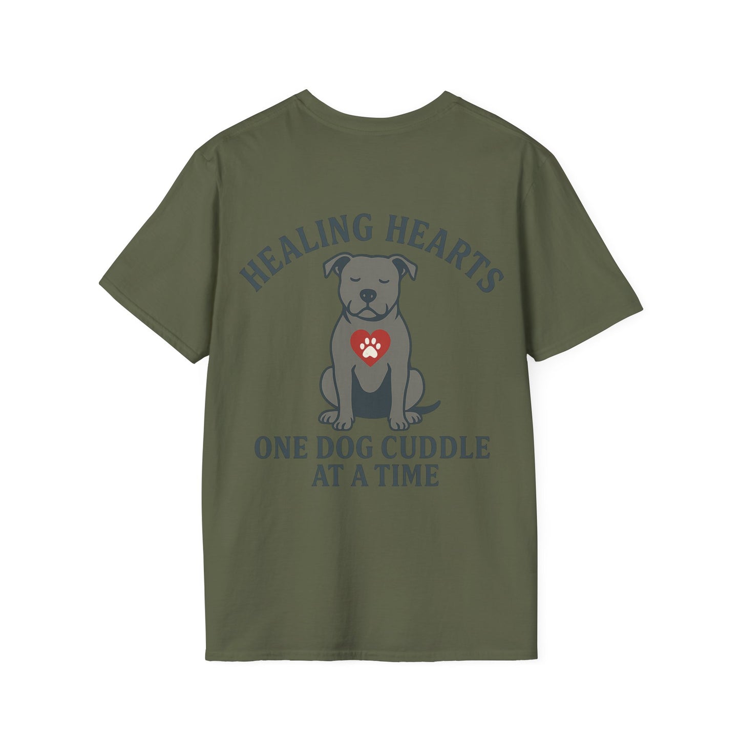 Healing Hearts Rescue Shirt – Pitbull Dog Lover Gift – Pack Member Tee, Adult Unisex T-Shirt