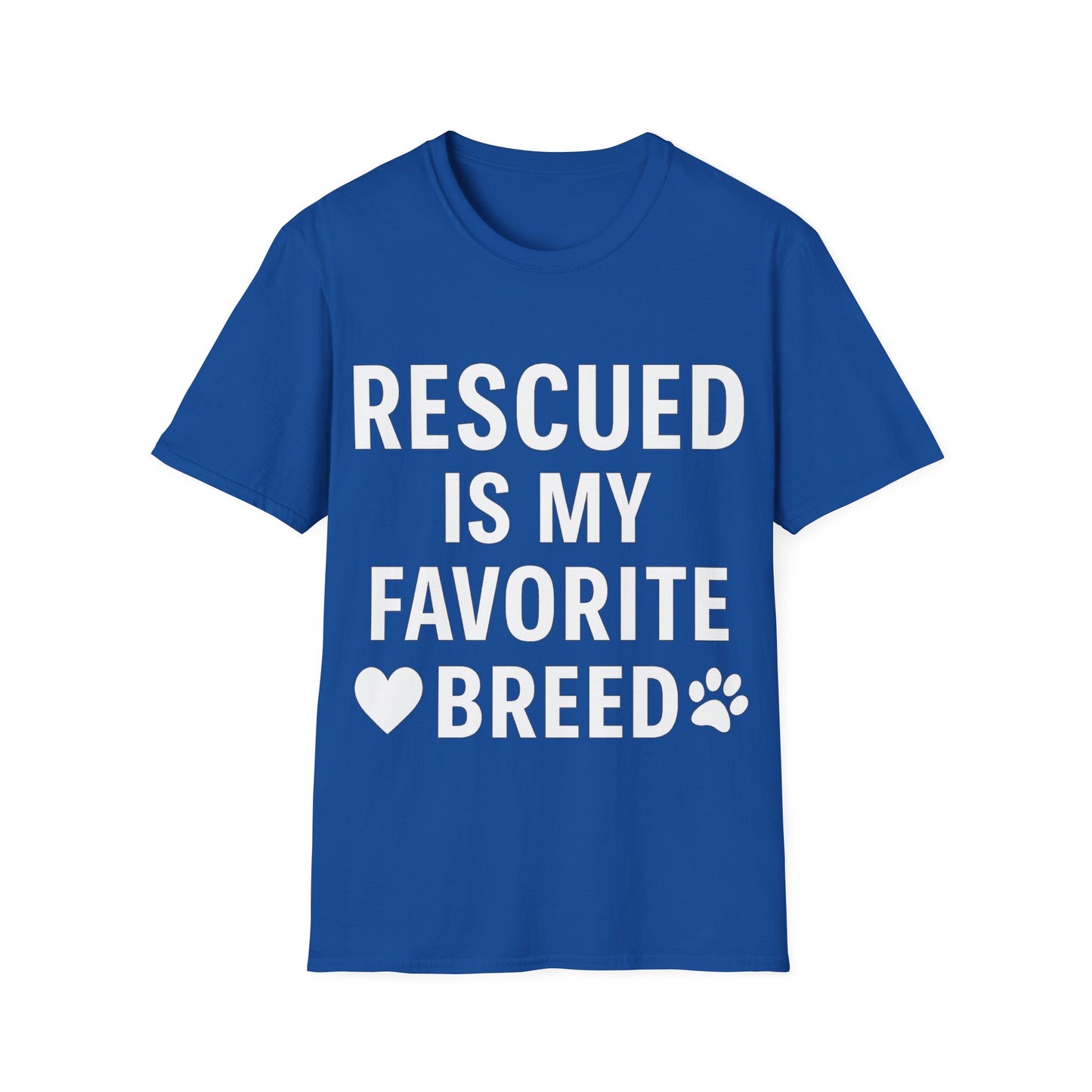 Rescued Is My Favorite Breed Shirt – Dog Rescue Tee, Adopt Don’t Shop Gift, Unisex T-Shirt for Pet Lovers, Adult Unisex T-Shirt