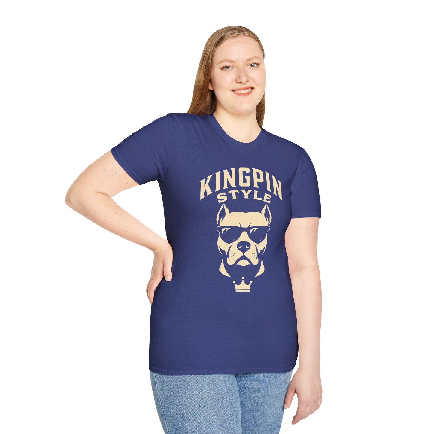 Kingpin Style Dog T-Shirt Adult Unisex | Cool Pet Lover Tee | Funny Gift for Dog Owners | Casual Wear | Animal Lover Gift