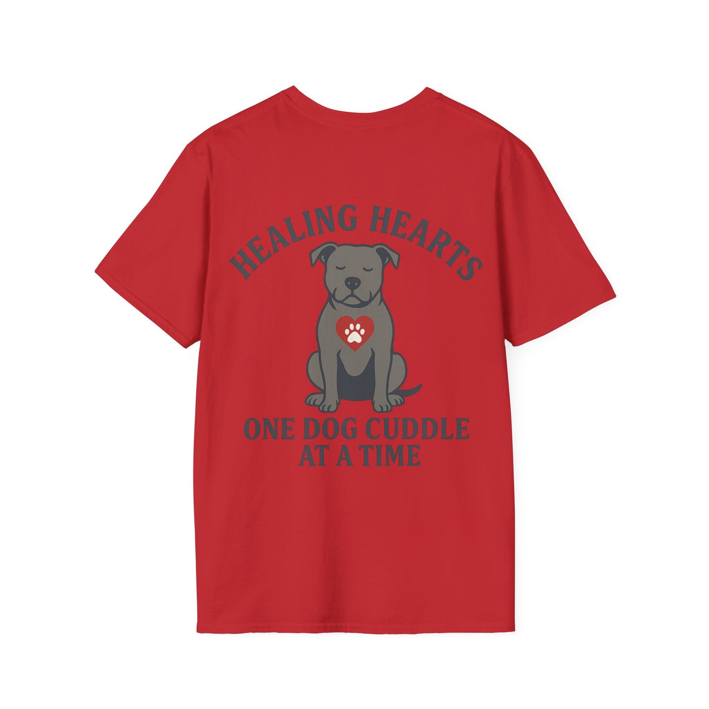 Healing Hearts Rescue Shirt – Pitbull Dog Lover Gift – Pack Member Tee, Adult Unisex T-Shirt