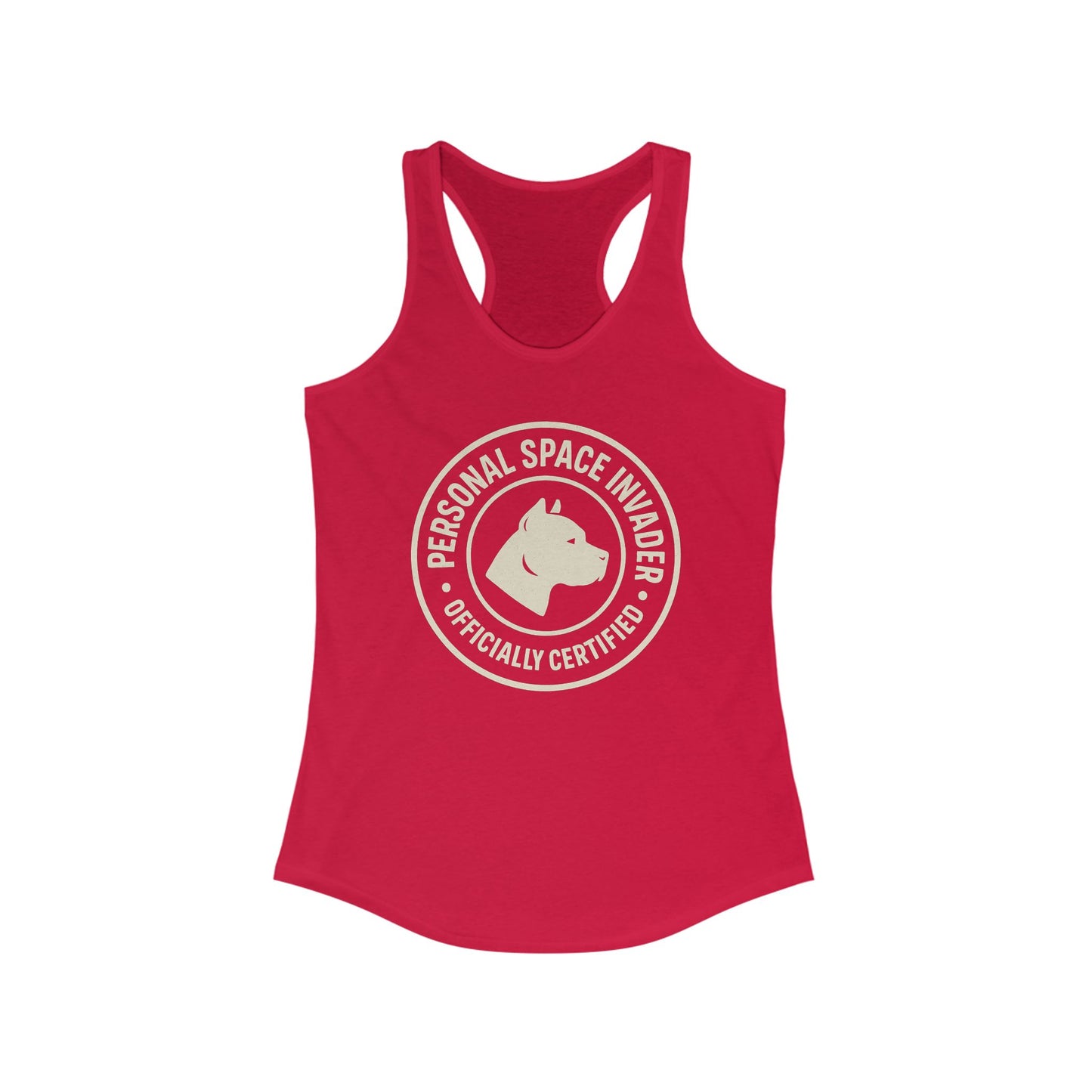 Personal Space Invader Funny Dog Lover Racerback Tank, Personal Space Invader Tank, Gym Top, Pet Lover Gift, Summer Activewear, Dog Mom Shirt, Adult Unisex T-Shirt