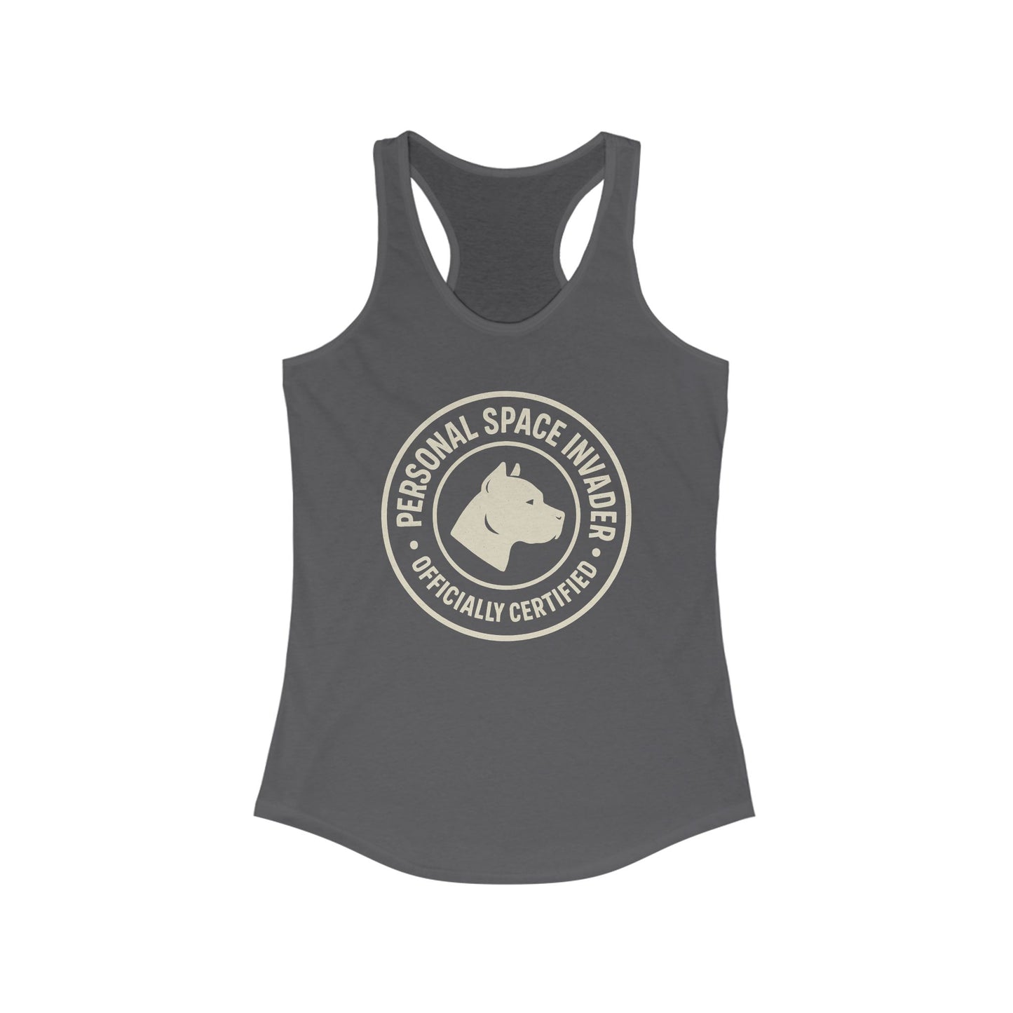 Personal Space Invader Funny Dog Lover Racerback Tank, Personal Space Invader Tank, Gym Top, Pet Lover Gift, Summer Activewear, Dog Mom Shirt, Adult Unisex T-Shirt