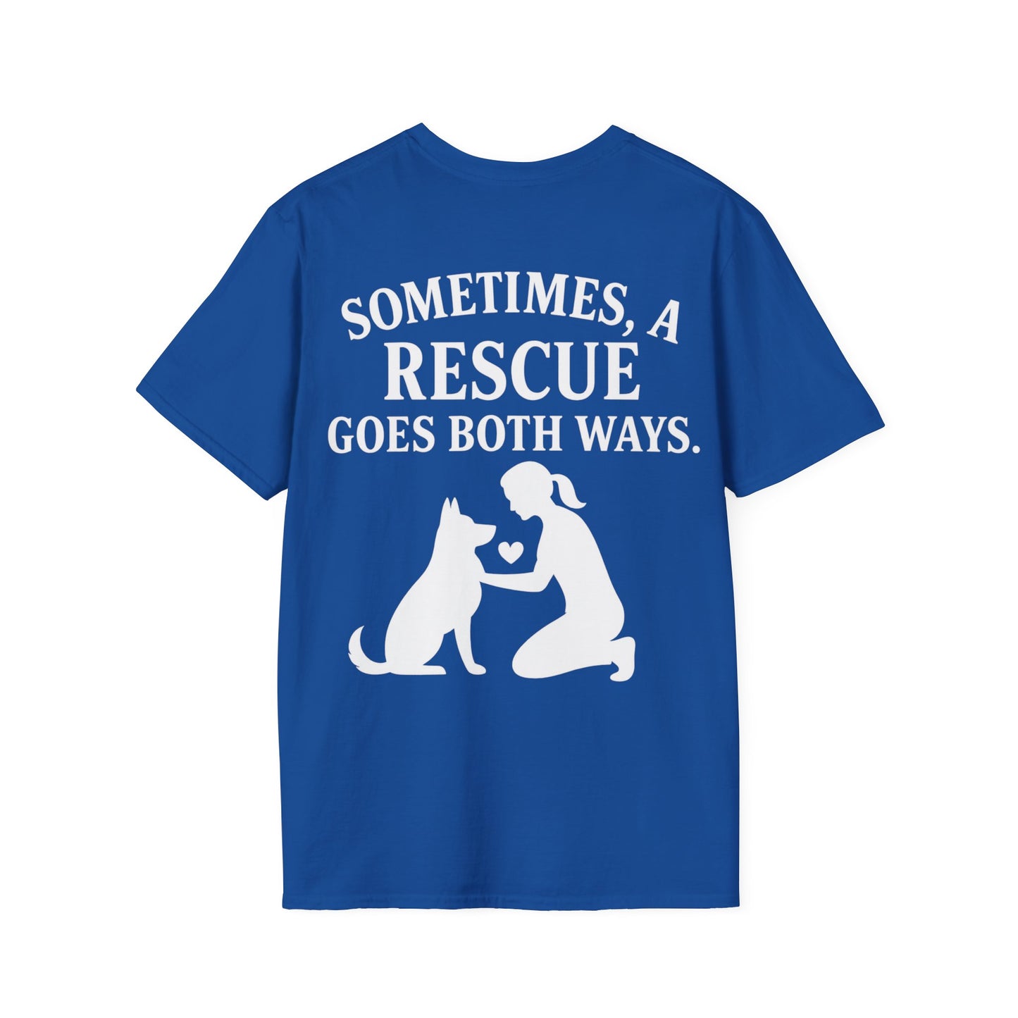 Sometimes a Rescue Goes Both Ways Shirt – Dog Rescue T-Shirt for Women & Men – Animal Adoption Gift – Emotional Pet Lover Tee, Adult Unisex T-Shirt