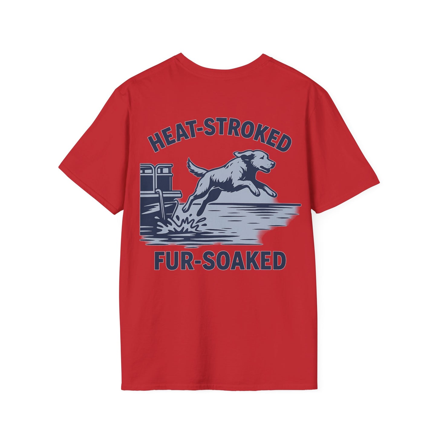 Heat-Stroked Fur-Soaked Dog T-Shirt – Funny Summer Rescue Shirt for Dog Lovers, Arizona Pet Owners, Salt River Float Trips, and Lake Life Vibes, Adult Unisex T-Shirt
