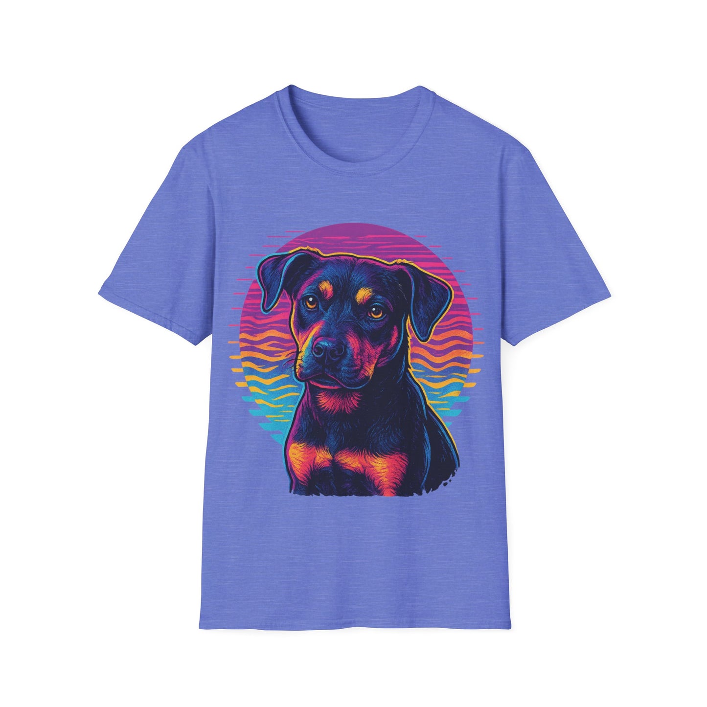 Bold Rescue Dog Shirt | Vibrant Neon Pitbull Art Tee for Teens & Dog Lovers | Youth Streetwear Graphic Tee, Adult Unisex T-Shirt