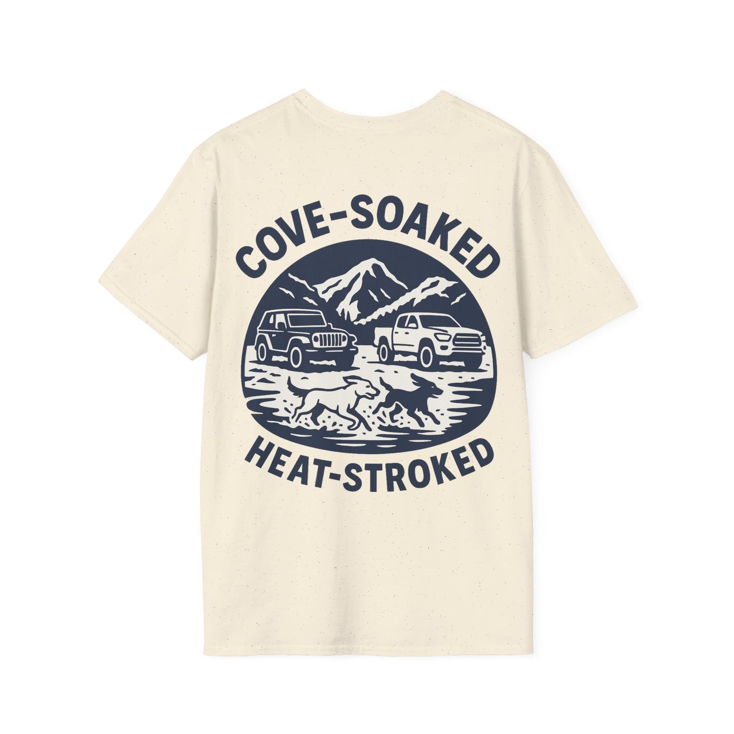 Cove-Soaked Heat-Stroked T-Shirt – Dog Rescue Off-Road T-Shirt for Lake Days & 4x4 Lovers, Adult Unisex T-Shirt
