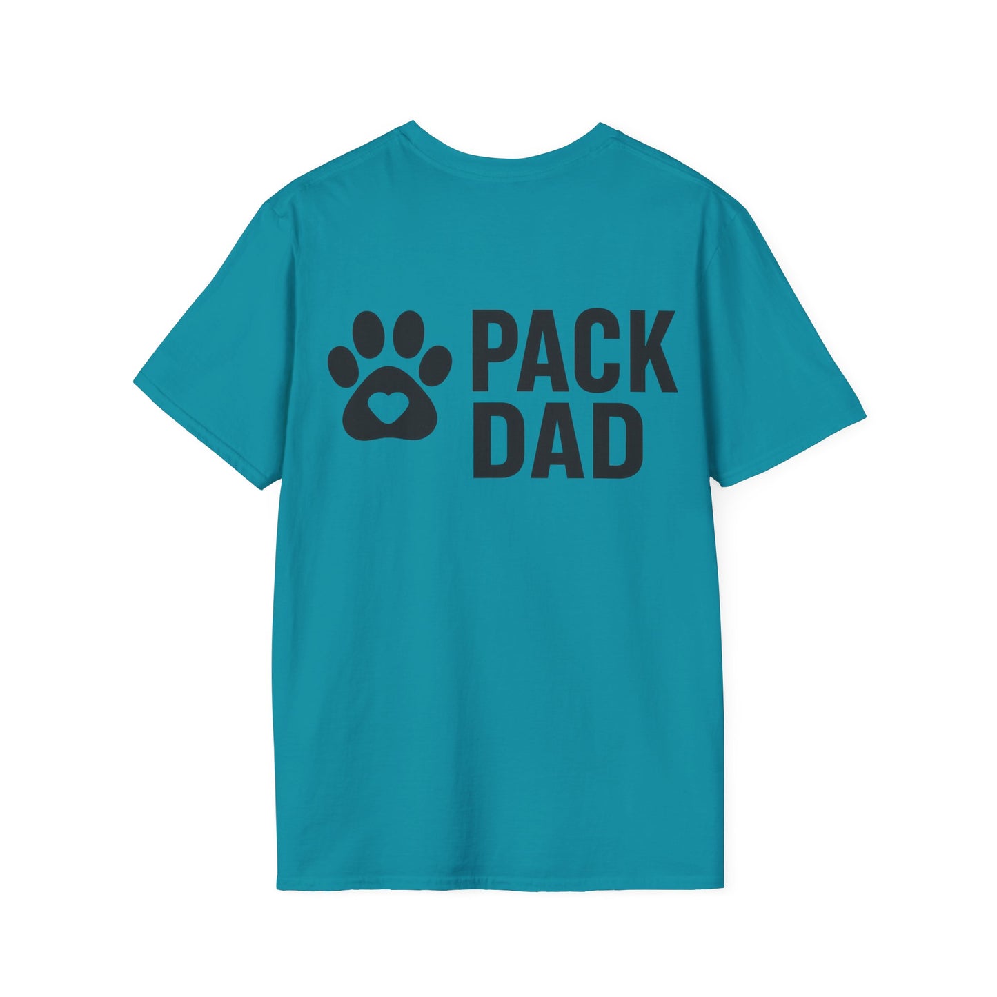Pack Dad T-Shirt with Paw Print – Matching Dog Family Tee – Father’s Day Dog Dad Gift – Adopted and Adored Apparel, Adult Unisex T-Shirt